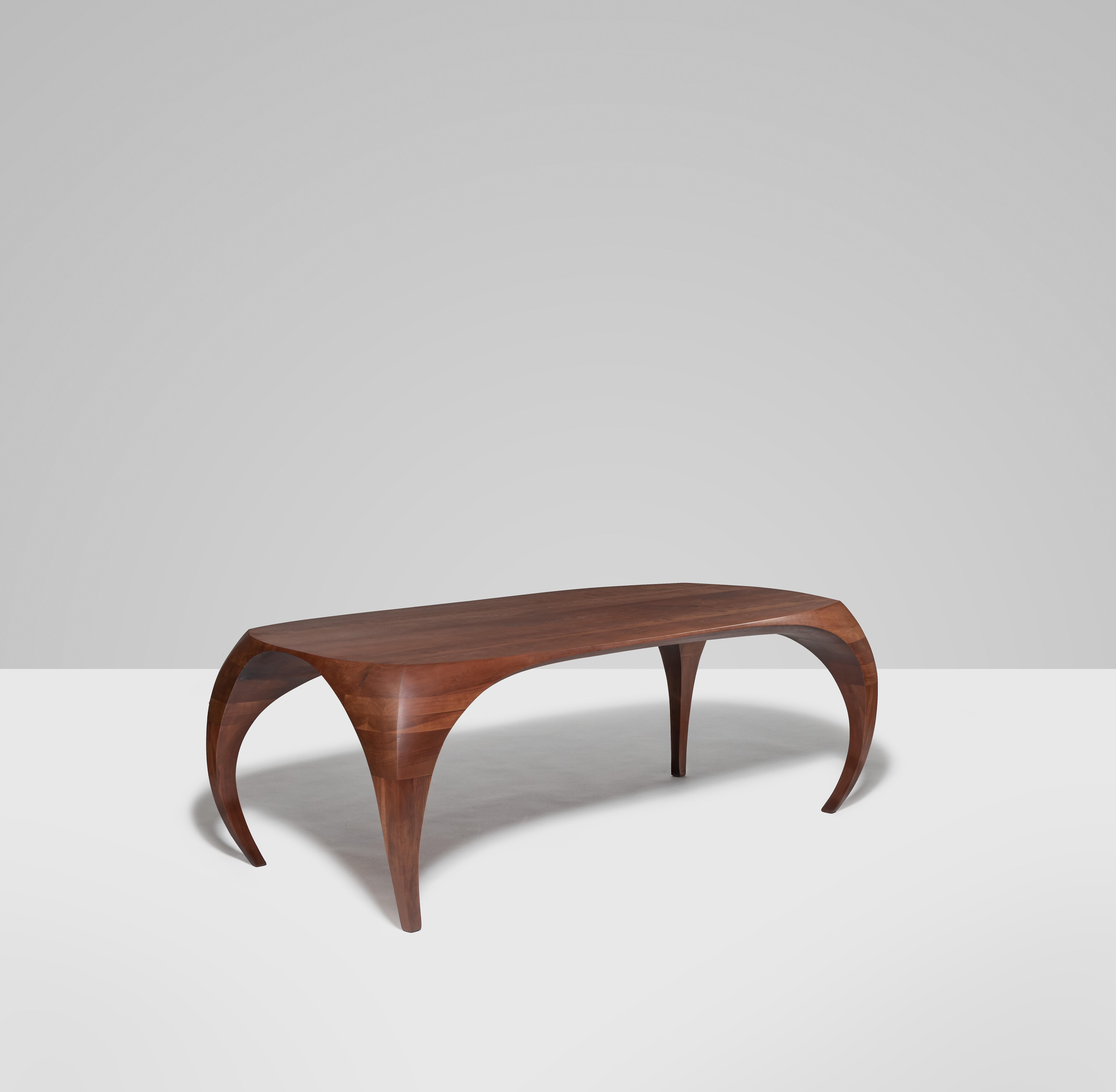 Mid-Century Modern Sam Forrest Cherry Dining Table 1970s For Sale