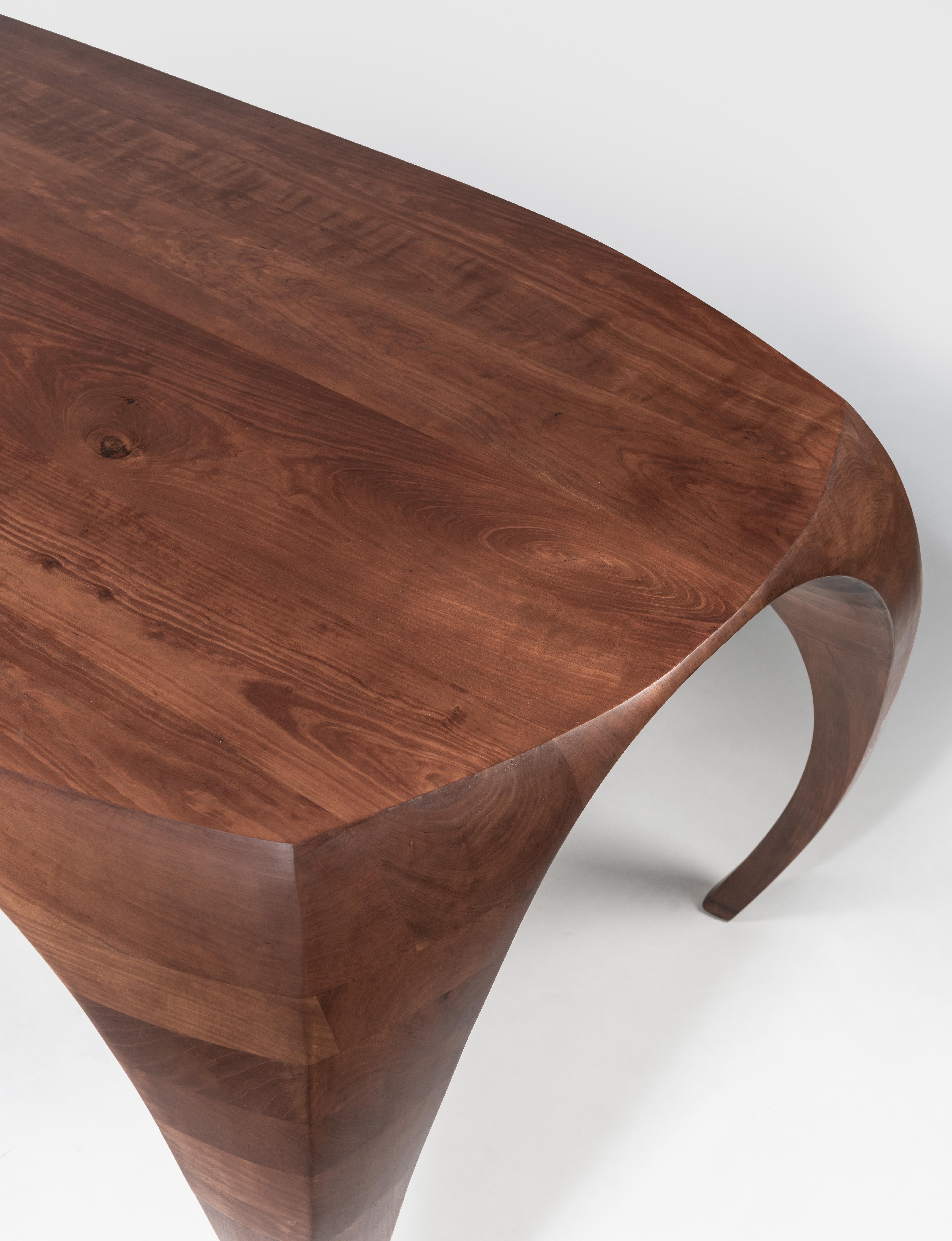 Sam Forrest Cherry Dining Table 1970s In Good Condition For Sale In Pawtucket, RI