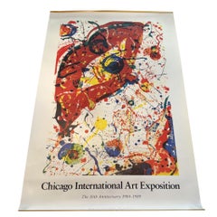 Sam Francis – Chicago International Art Exposition – Abstraktes Lithografie-Poster, 1989