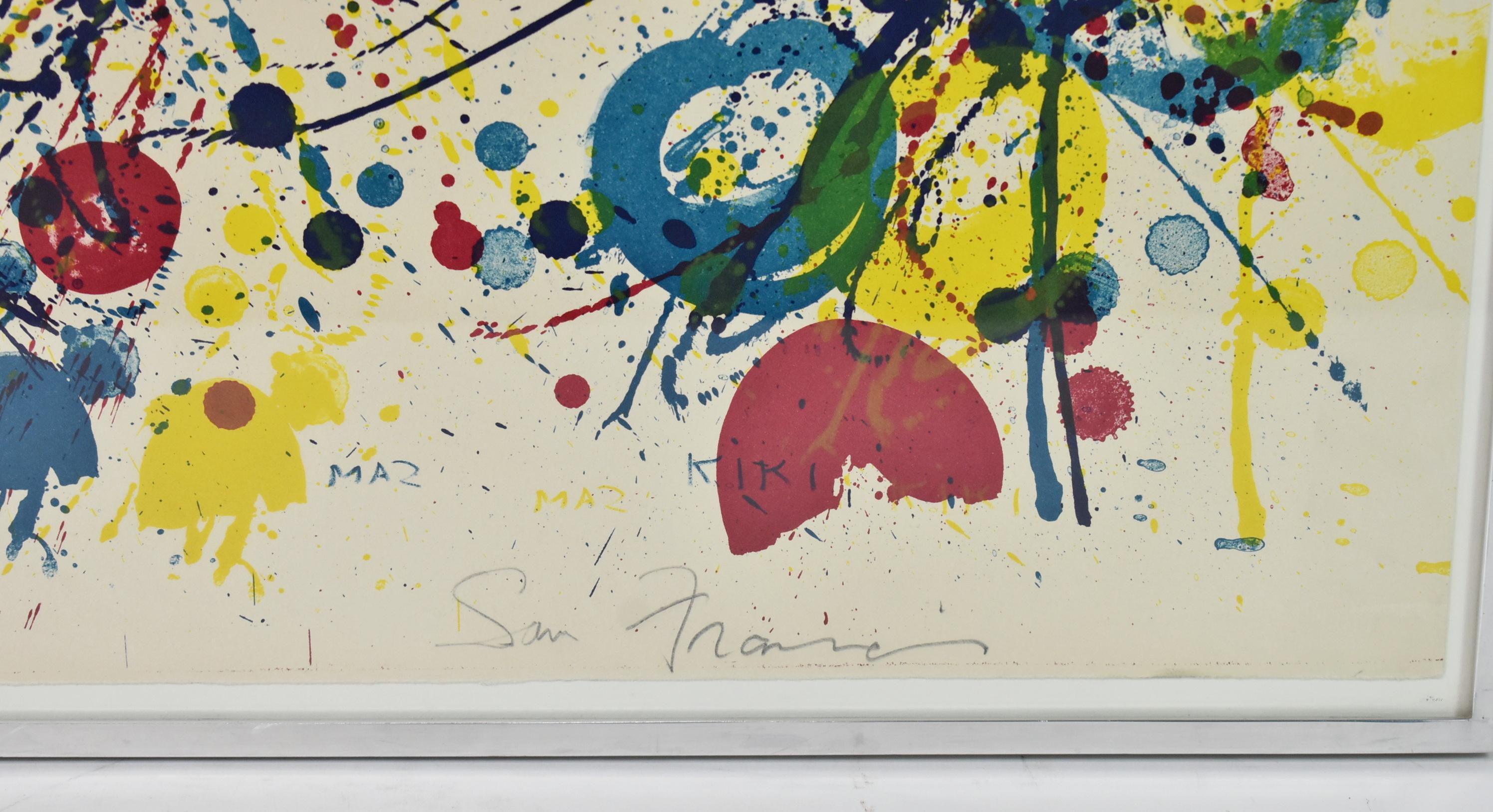 Sam Francis, lithographie colorée représentant une Vénus rose, récompense de l'artiste en vente 3