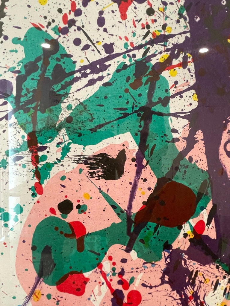 Sam Francis Large Color Lithograph SF 272 Hand Signed Modern Abstract Framed Art For Sale 12