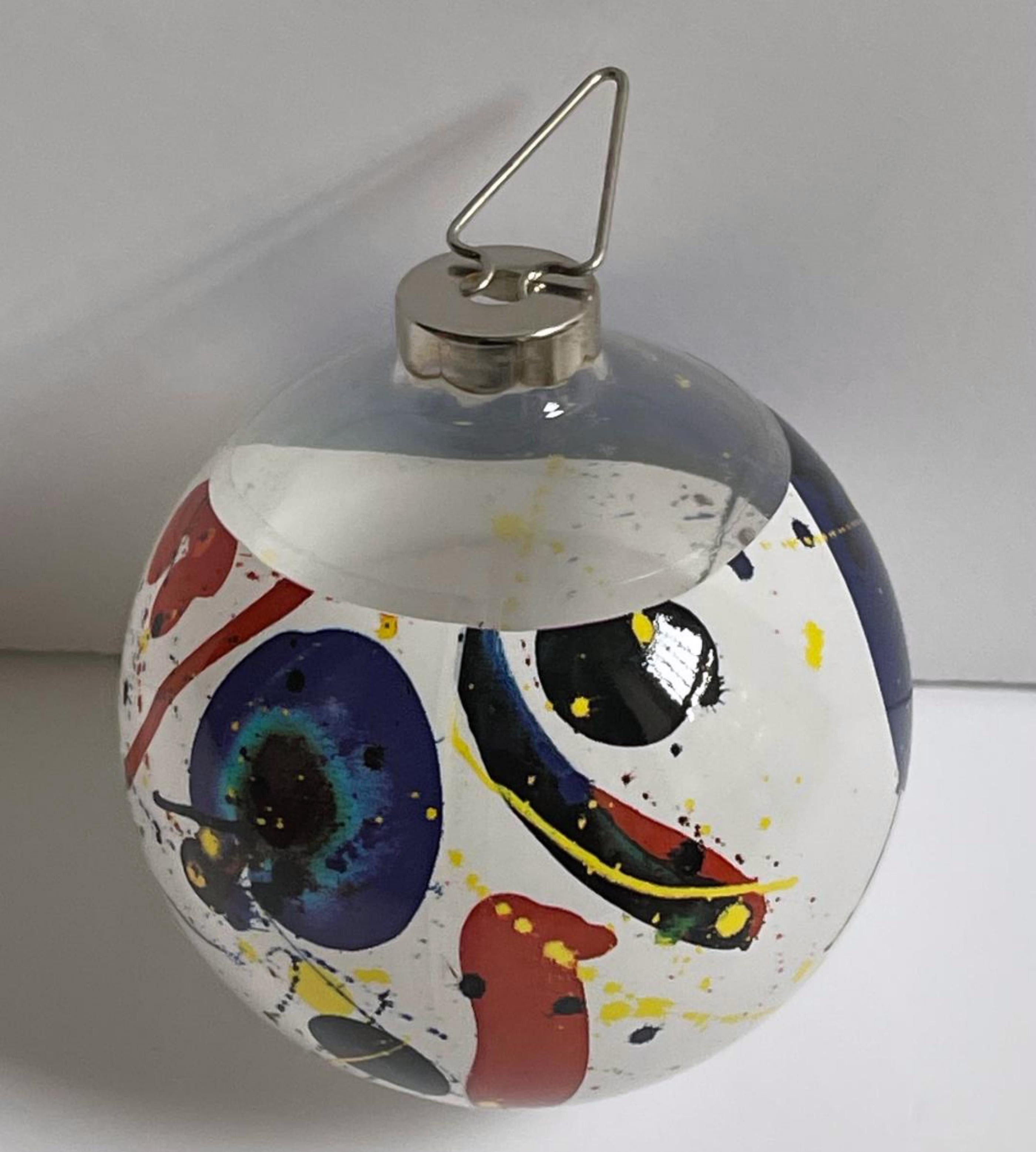 Hand blown glass Abstract Expressionist Christmas Tree decoration in box w/flyer 11