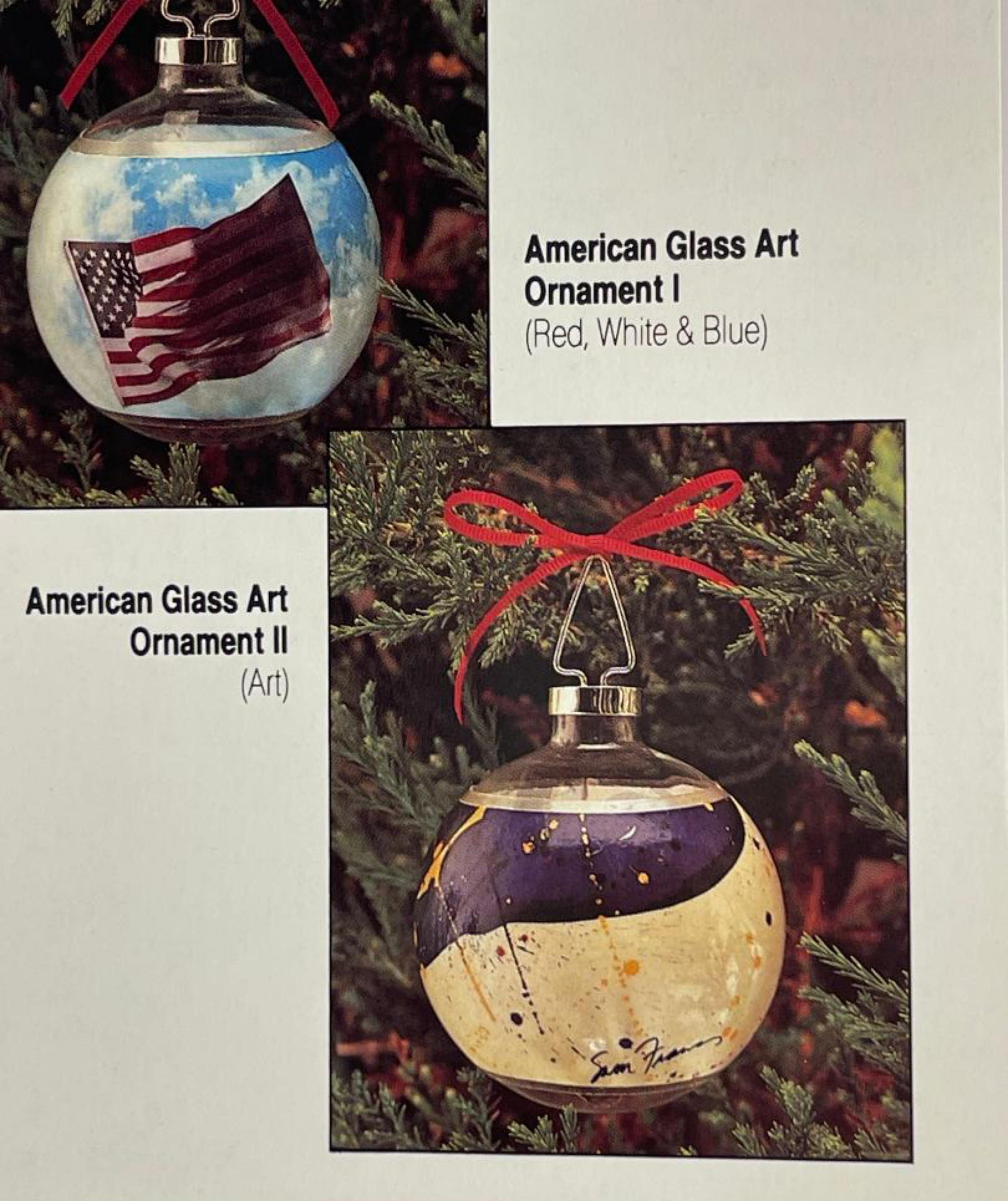Hand blown glass Abstract Expressionist Christmas Tree decoration in box w/flyer 6