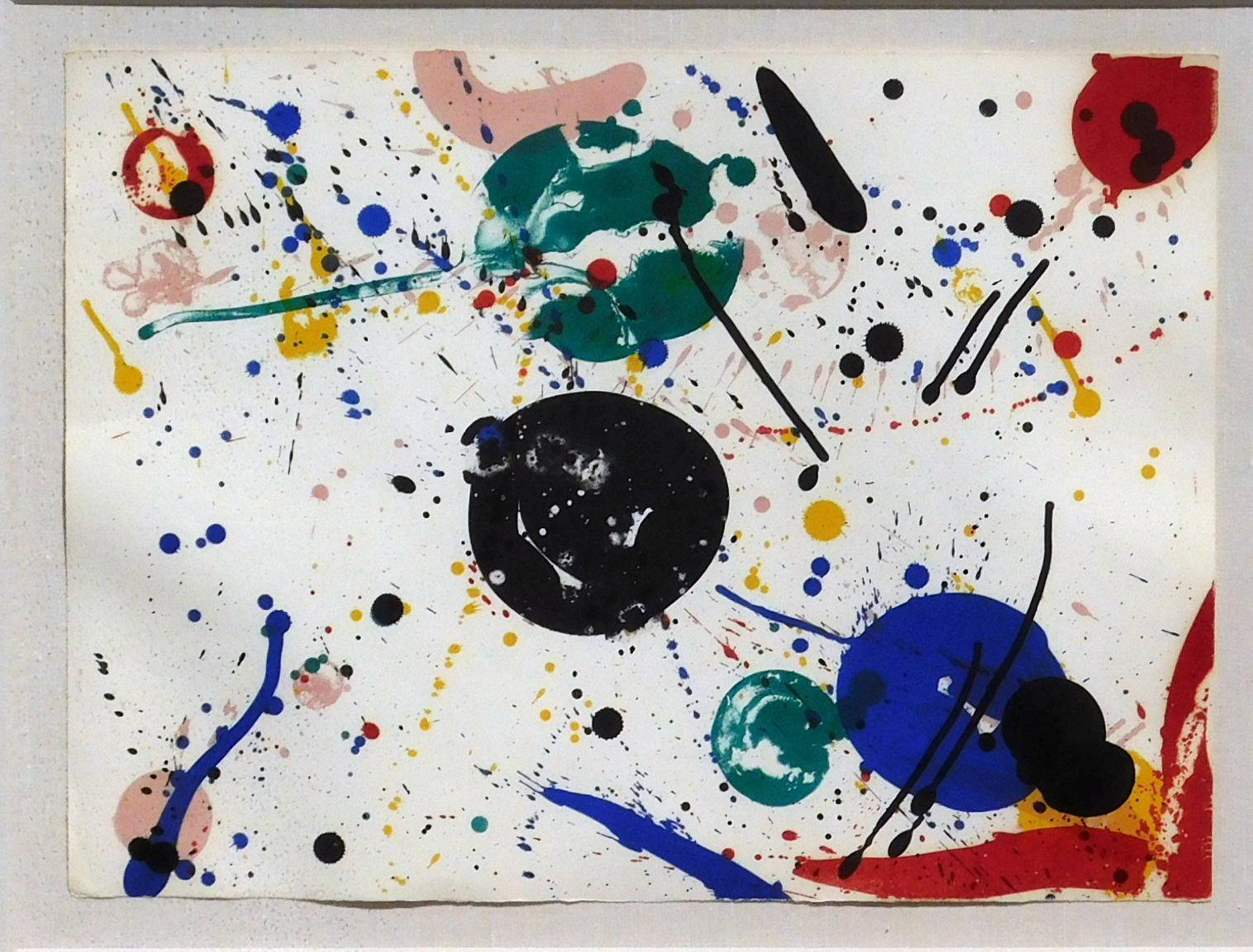 Sam Francis Original Color Lithograph, 1965 - “Variant of Fifty” In Good Condition For Sale In Phoenix, AZ