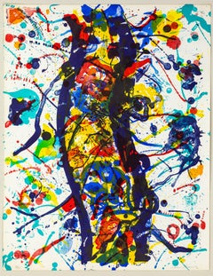 Sam Francis Untitled Blue, Red, Yellow 1986 Signed Lithograph Edition of 55