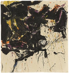 The Yellow and Black Square (1959), [SF58-133], Abstract Painting by Sam Francis
