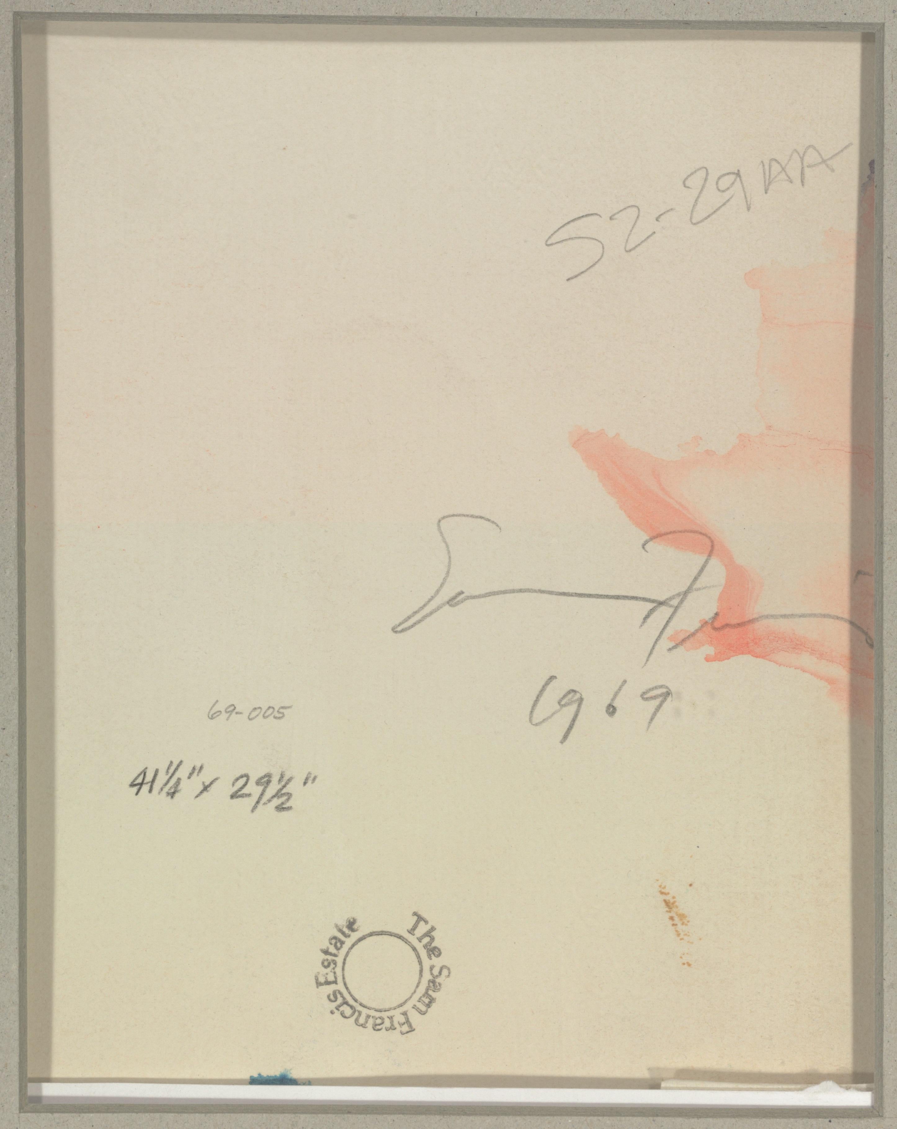 UNTITLED (1969), [SF69-005], Pittura astratta di Sam Francis in vendita 6