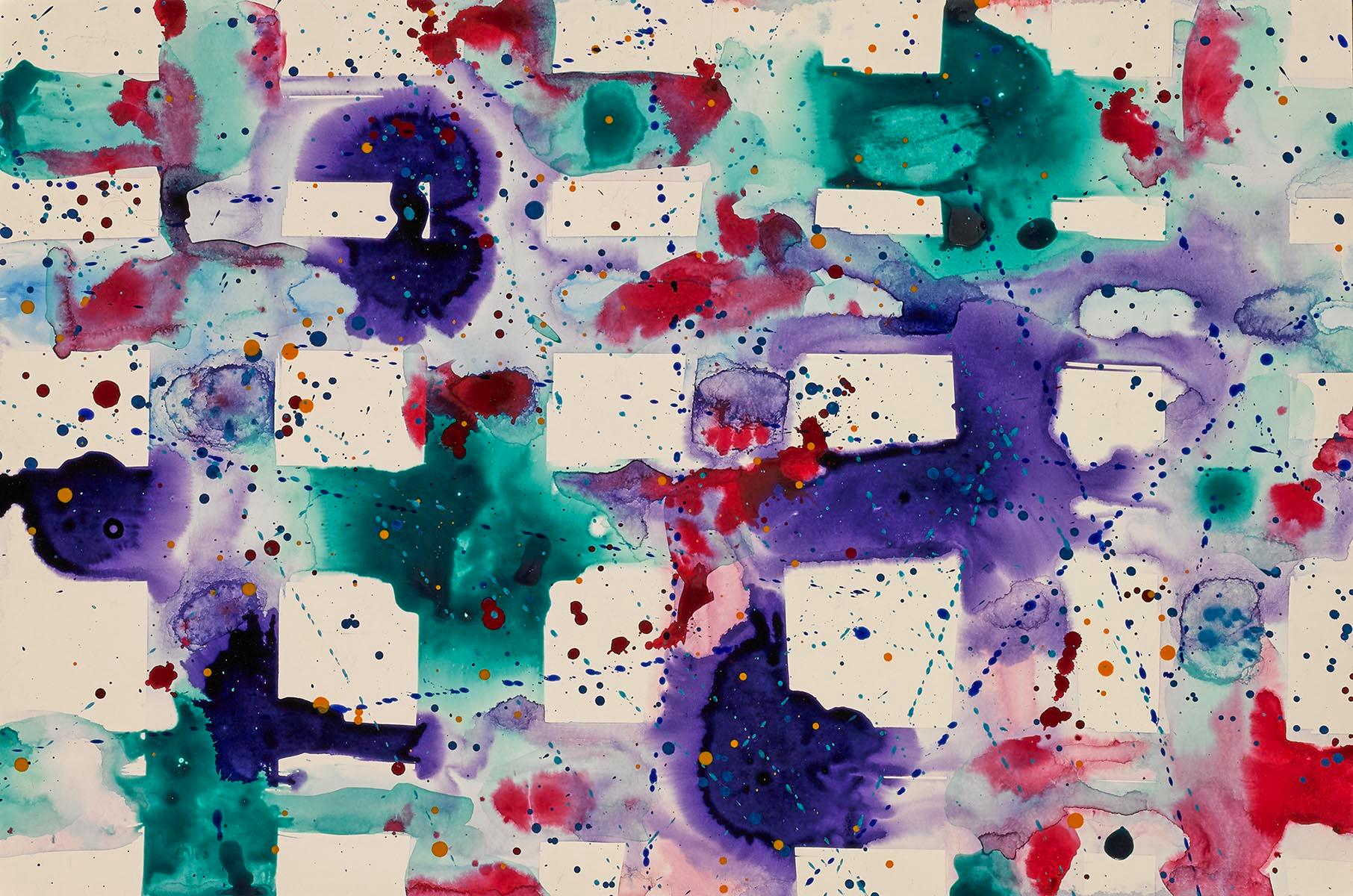 Untitled, 1980 (SF80-107) - Painting by Sam Francis
