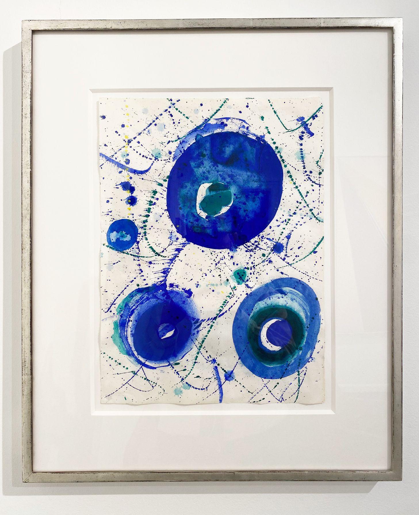 Untitled (Blue Ball) - Painting by Sam Francis