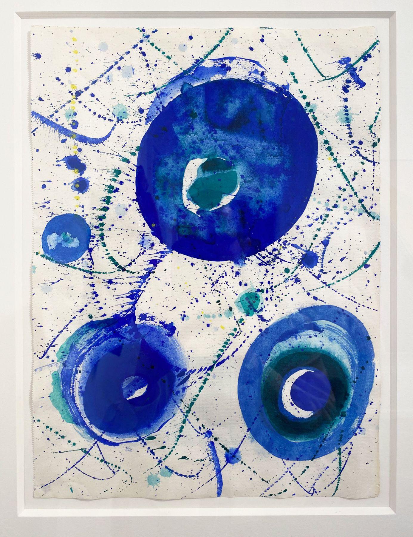 Sam Francis Abstract Painting - Untitled (Blue Ball)