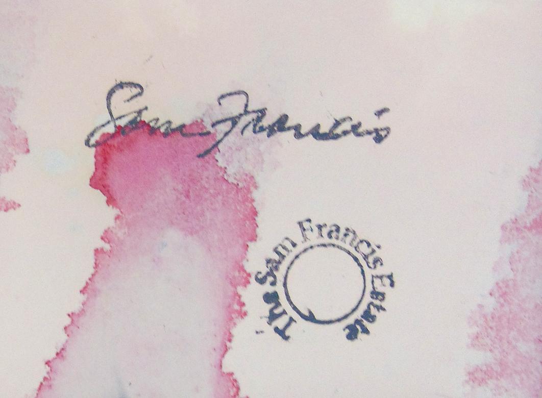 Senza titolo SF78-94, 1978 (acrilico rosso) - Painting Astratto di Sam Francis