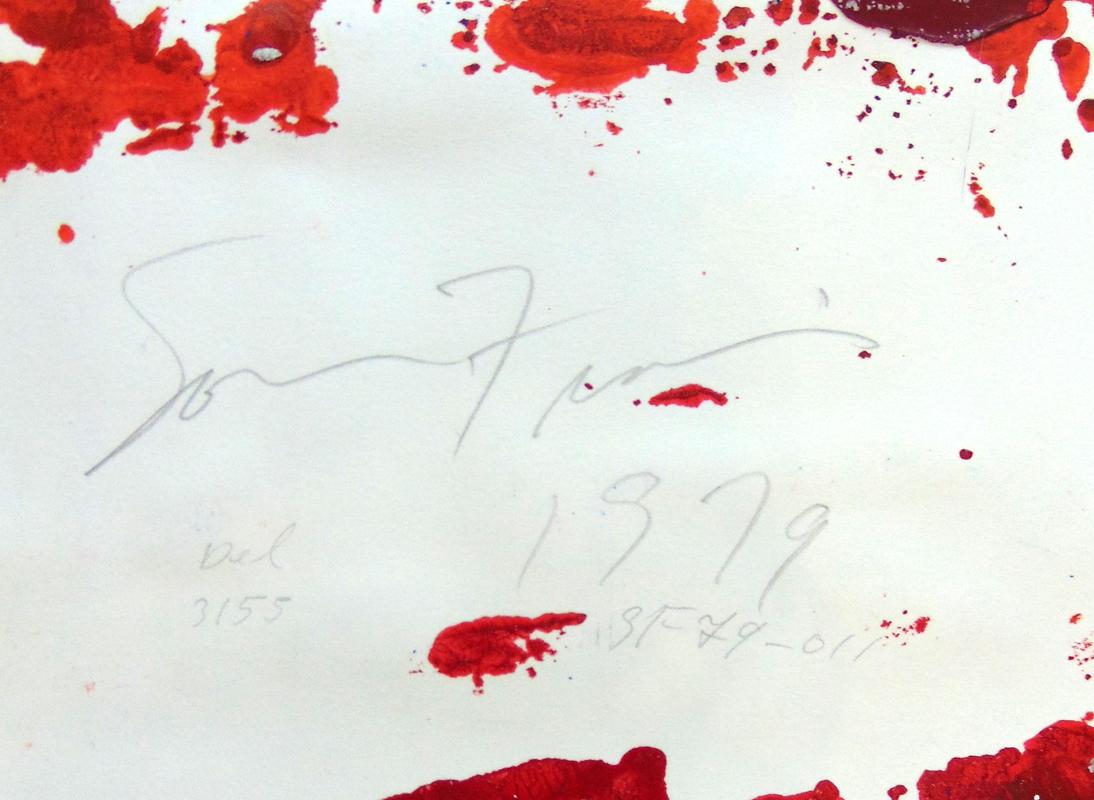 Sans titre SF79-011 (Collage acrylique) - Art abstrait américain 1986 - Abstrait Painting par Sam Francis