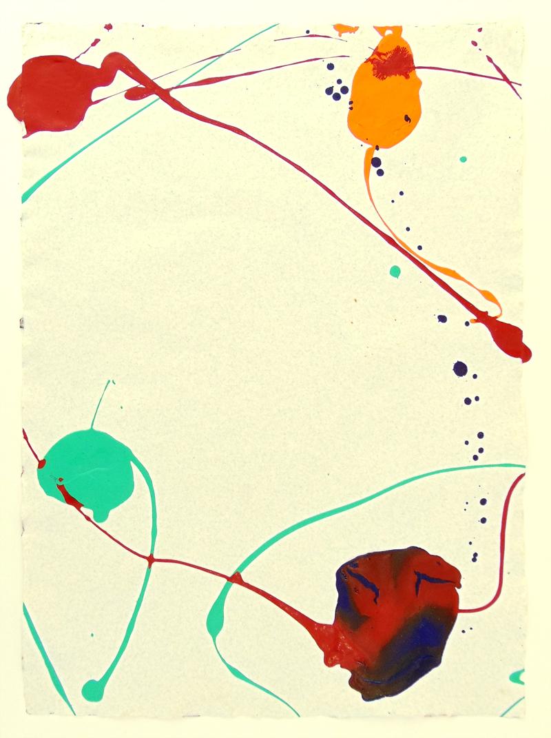 Sam Francis Abstract Painting -  Untitled SF87-071 (Acrylic), 1987