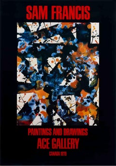 1979 Nach Sam Francis „Paintings and Drawings“ Abstraktes Schwarz, mehrfarbig