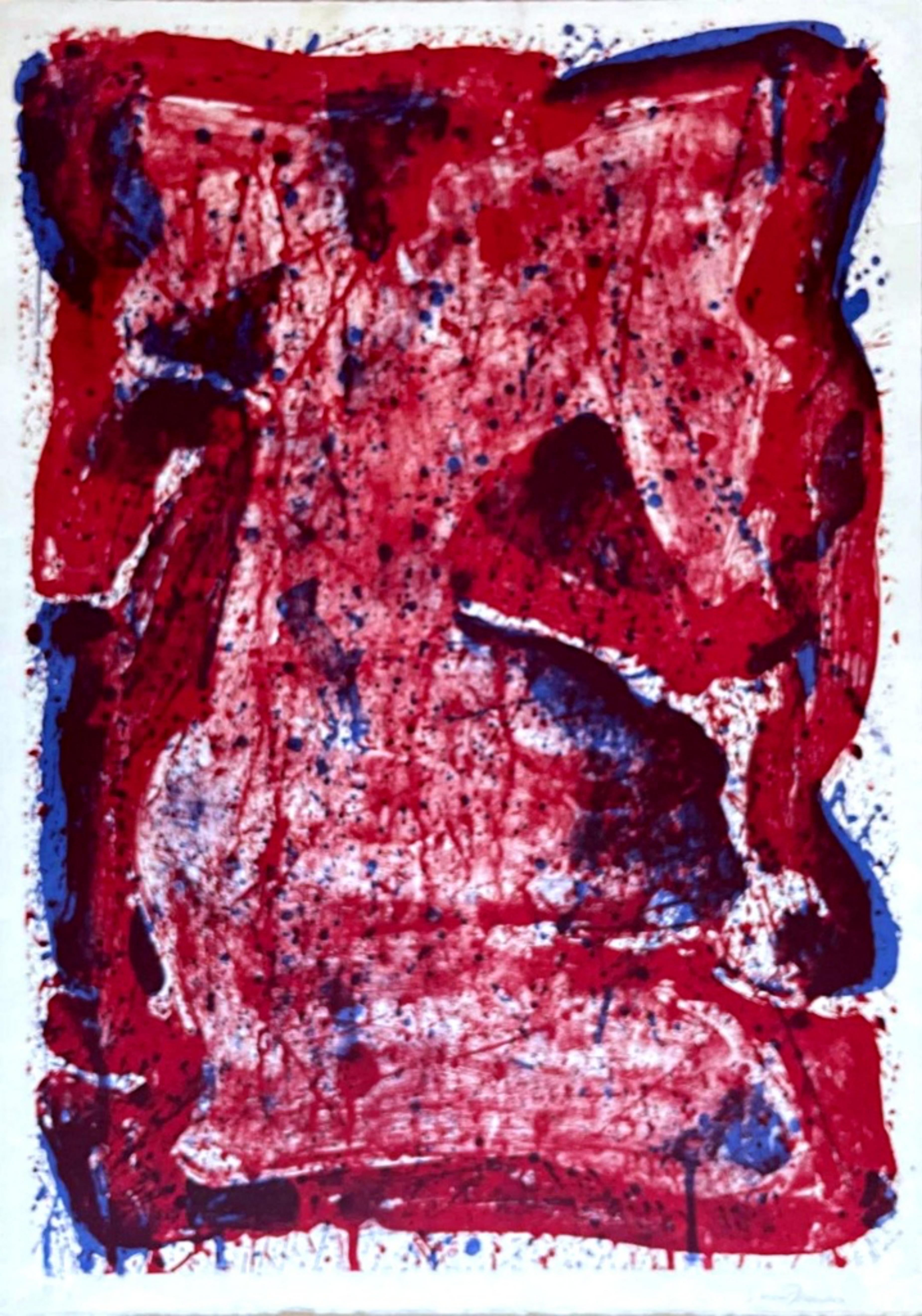 Print Sam Francis - Lithographie expressionniste abstraite s/n (Lembark, 16) de la succession de Wolf Kahn