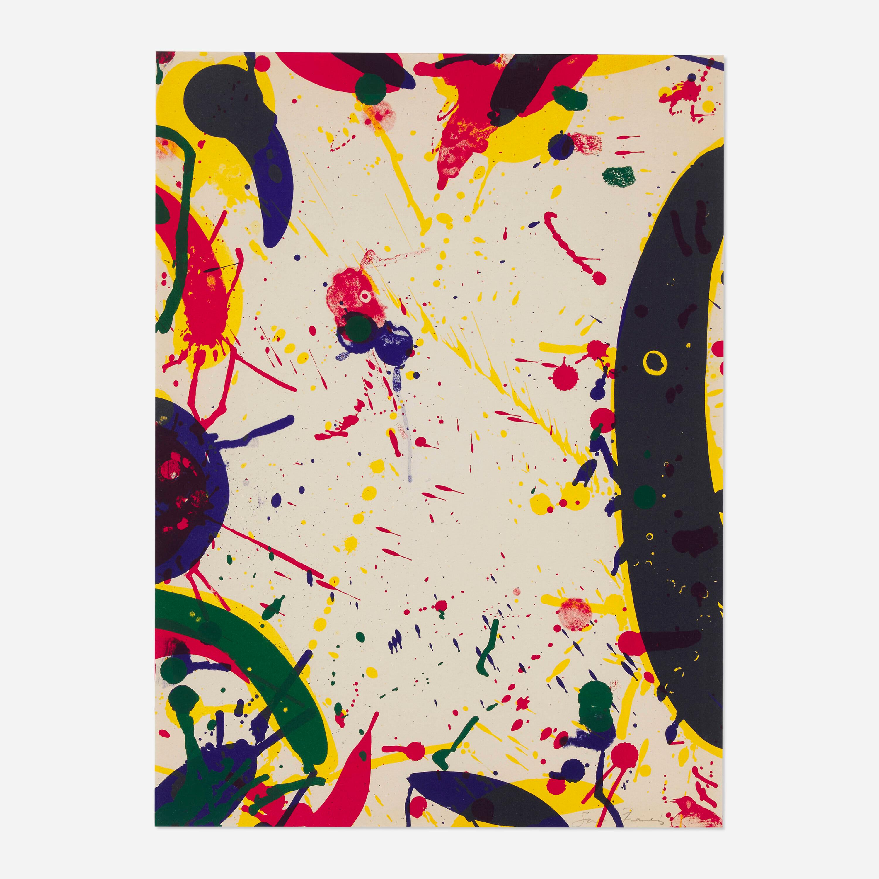 Sam Francis Print - Blue Bones