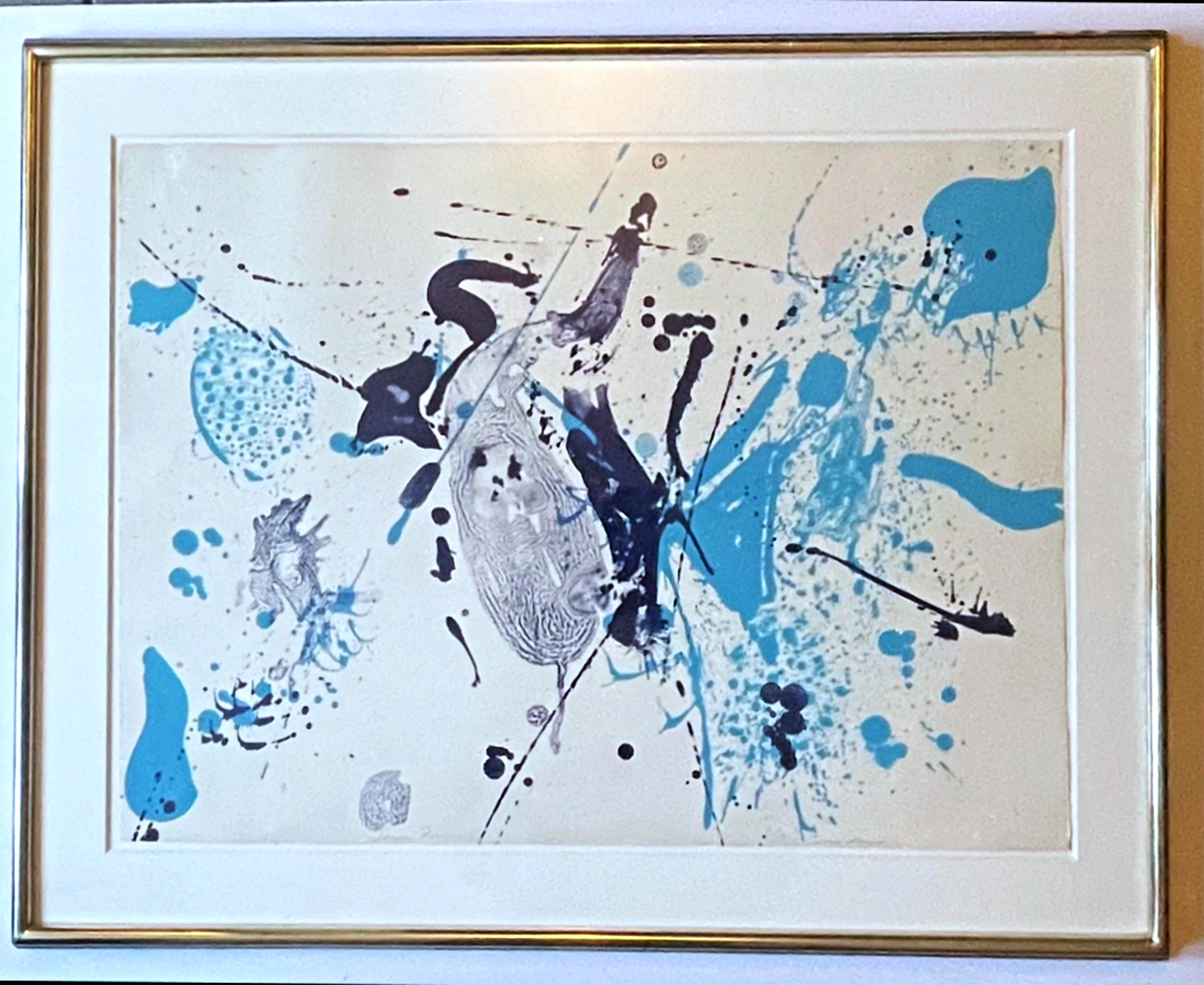 Blue-Violet, Lithograph, Stanford University Art Museum, Signed Ed. of 9, Framed en venta 2