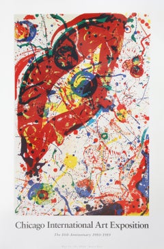 Chicago International Art Exposition, Abstract Expressionist Poster, Sam Francis