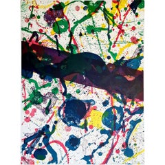 Originallithographie von Sam Francis - Abstrakt, um 1950 - Signiert vom Künstler