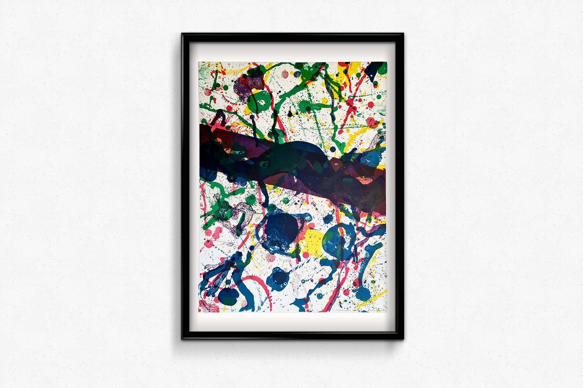 Very nice original lithograph of Sam Francis.

Samuel Lewis Francis (1923-1994) known as Sam Francis, is an American painter, famous for his non-figurative painting.

He developed in his paintings a new aesthetic of color, a new conception of the