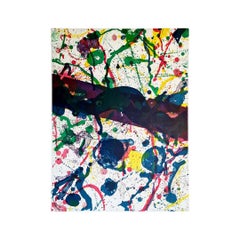 Circa 1950 Original lithograph of Sam Francis - Abstract  - Signed by the artist