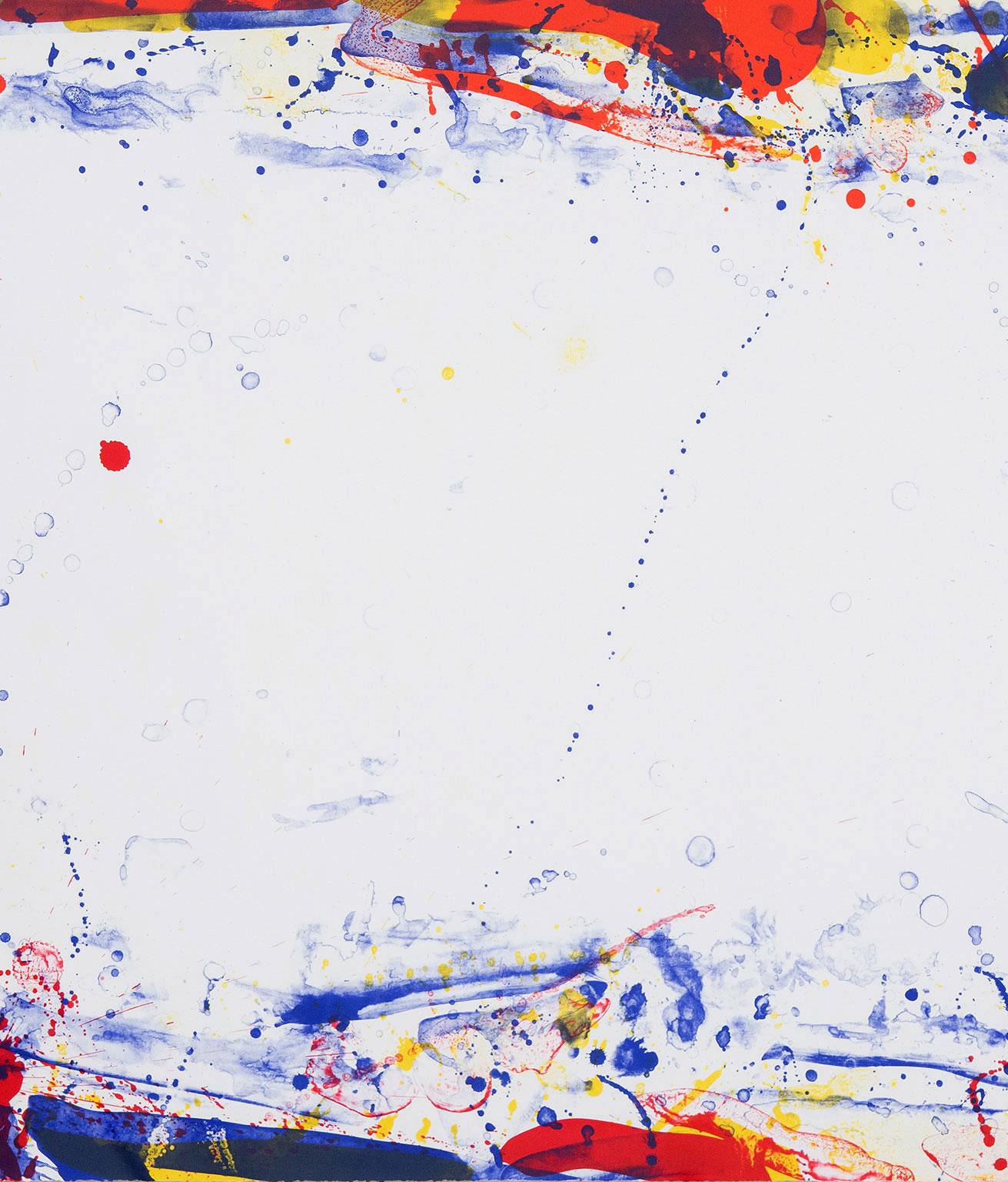 Damp, lithographie, États-Unis 1969, signée et numérotée par l'artiste - Expressionnisme abstrait Print par Sam Francis