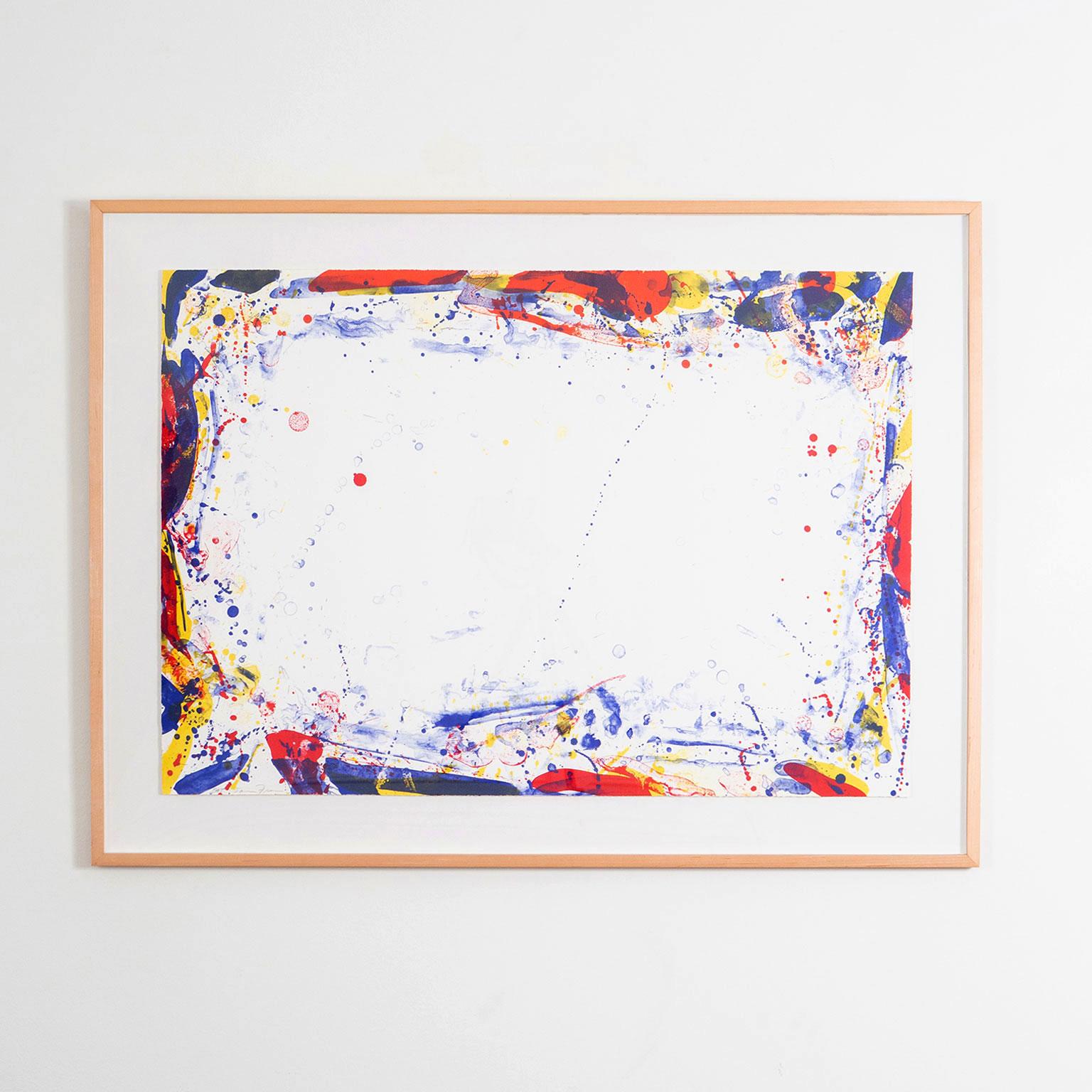 Humedad, Litografía, EE.UU. 1969, Firmada y numerada por el artista - Print de Sam Francis