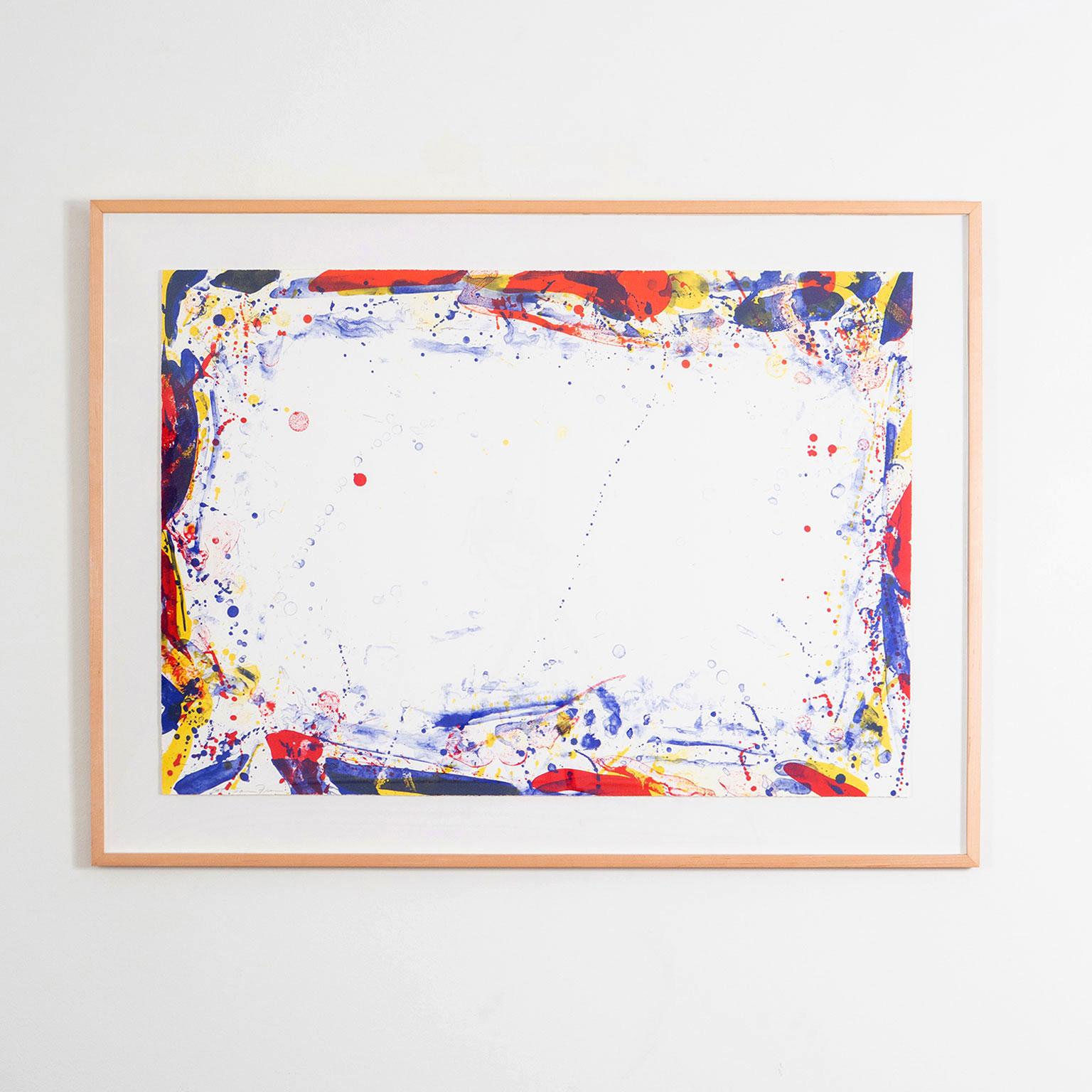 Damp, lithographie, États-Unis 1969, signée et numérotée par l'artiste - Print de Sam Francis