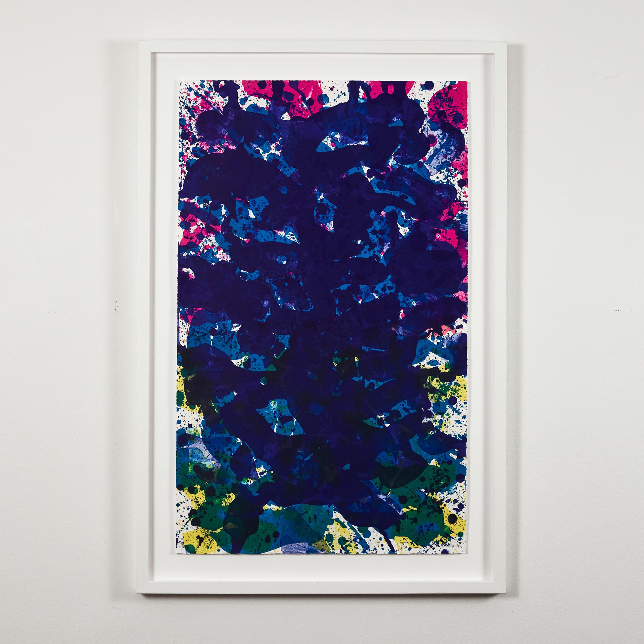 Sam Francis Abstract Print - Deep Blue