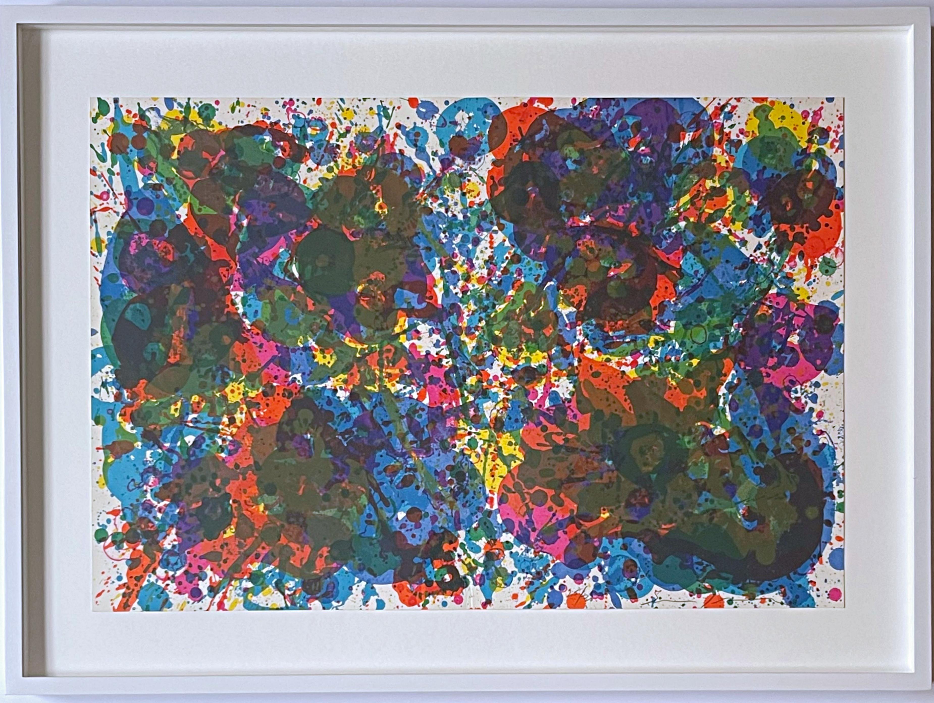 Abstract Print de Sam Francis - Deluxe Firmada a mano y numerada 25/30 Cat: Lembark 155 Litografía del Museo Carnegie