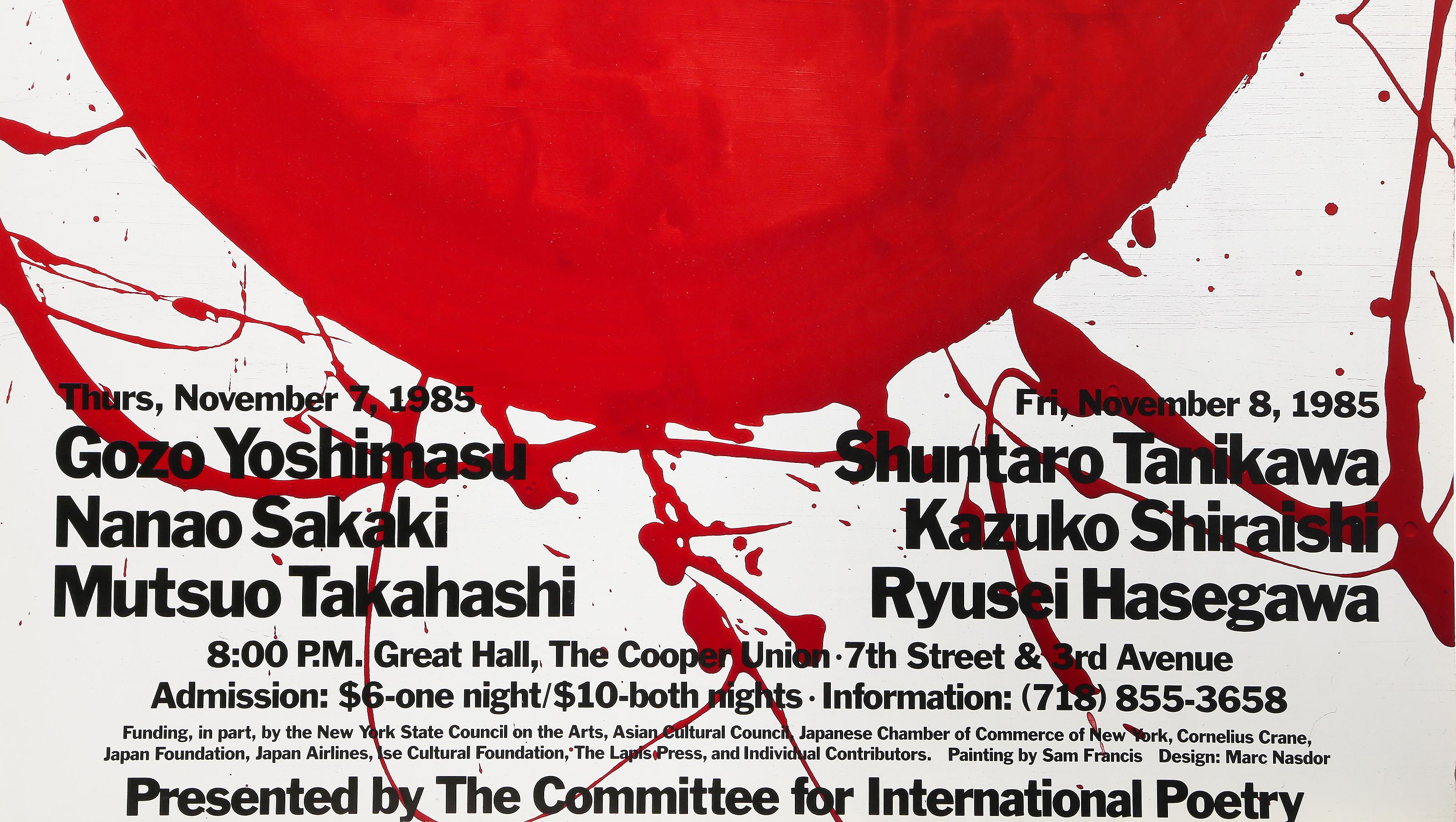 Festival della poesia giapponese, poster espressionista astratto di Sam Francis in vendita 3