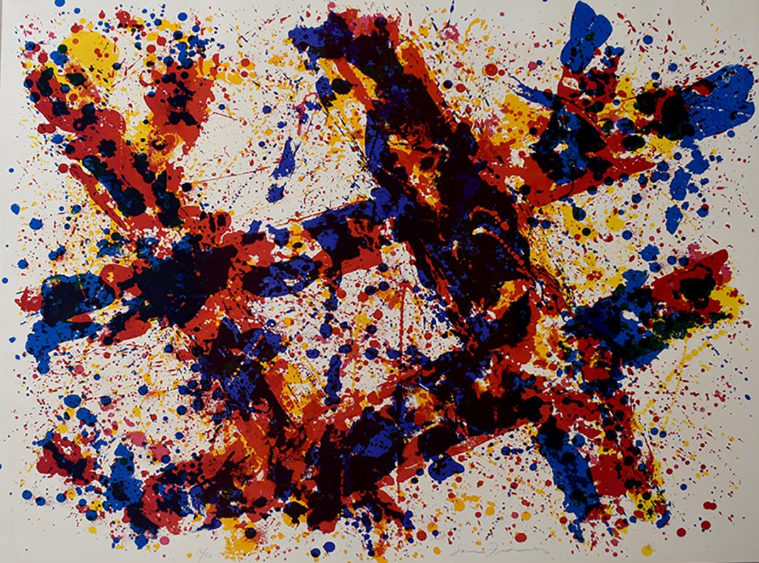 Sam Francis Abstract Print - Firewood