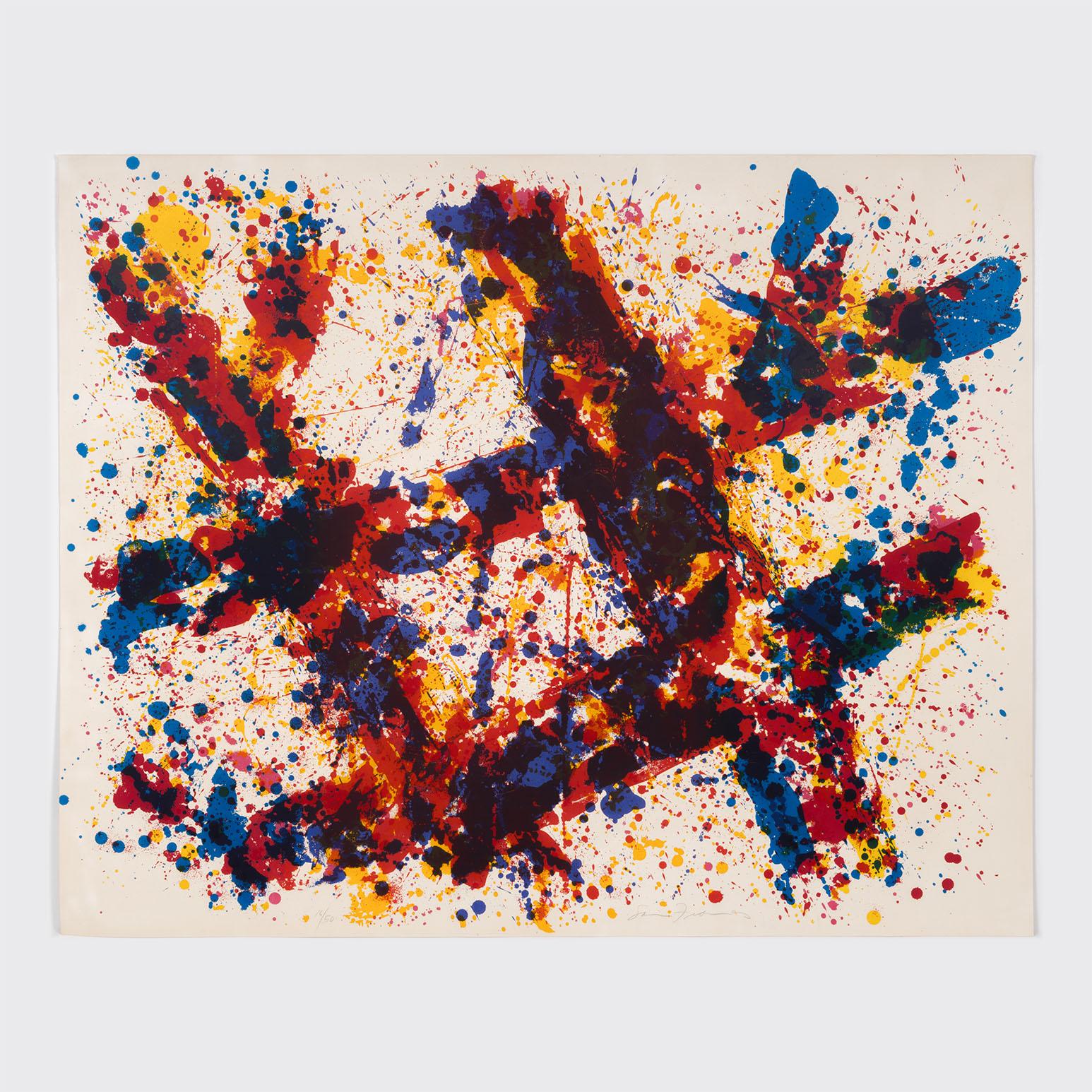 Sam Francis Abstract Print - Firewood
