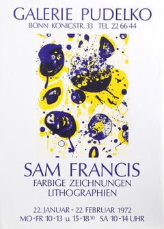 Vintage Galerie Pudeklo, Abstract Expressionist Poster by Sam Francis