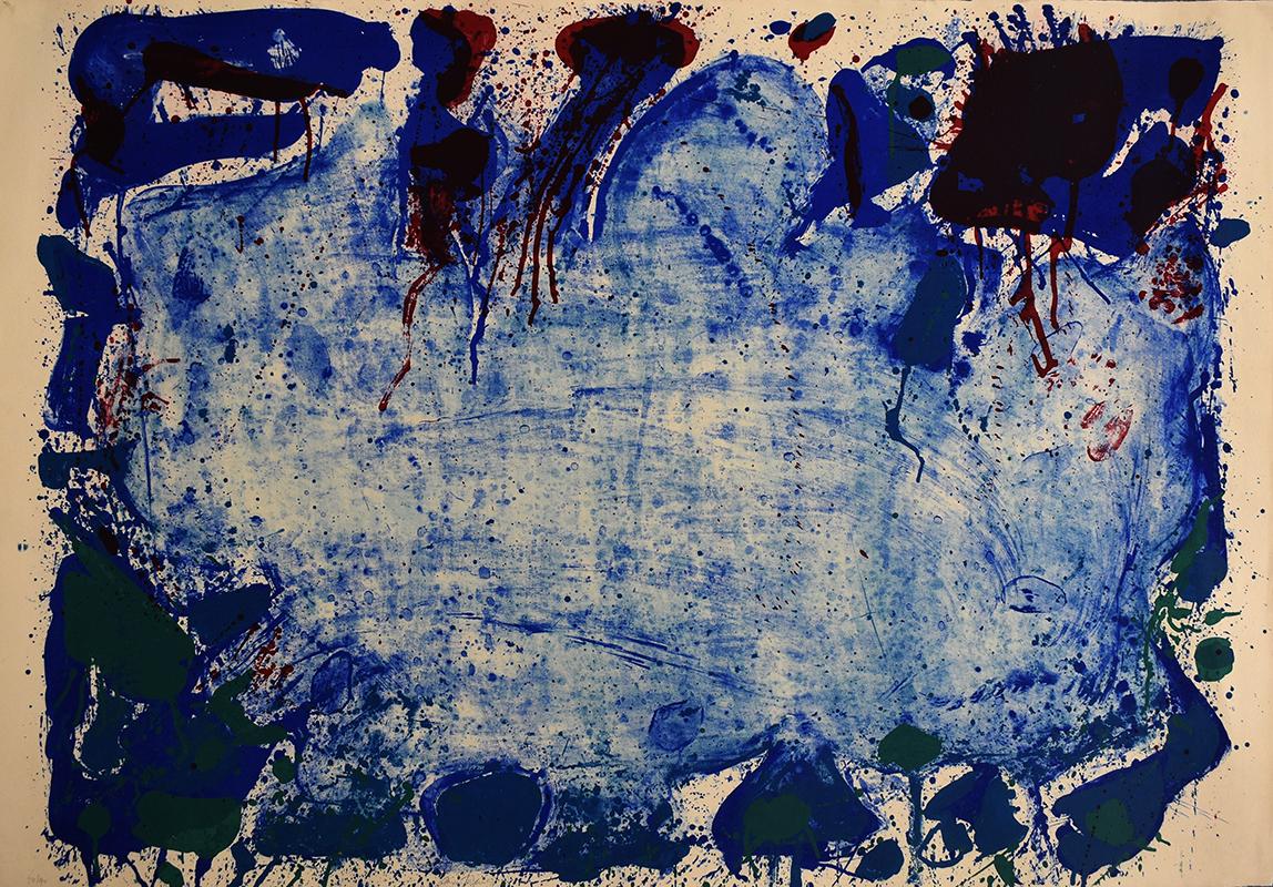 Sam Francis Abstract Print - Happy Death Stone