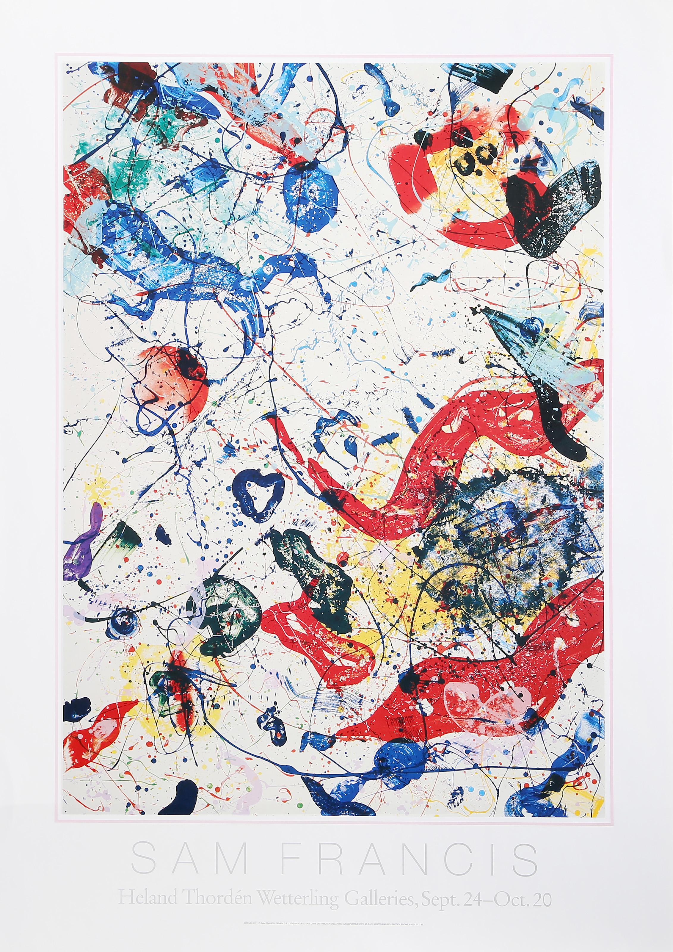  Sam Francis, Americano (1923 - 1994) -  Heland Thorden Wetterling Galleries, Anno:  circa 1985, Medio:  Poster, Dimensioni:  39.5 x 27.75 in. (100.33 x 70.49 cm) 