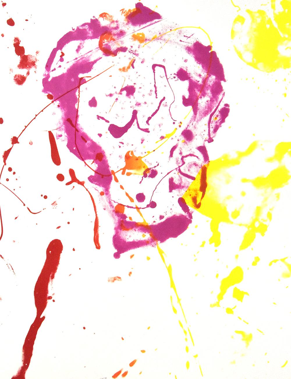 King Corpse, 1986 (Weiß), Abstract Print, von Sam Francis