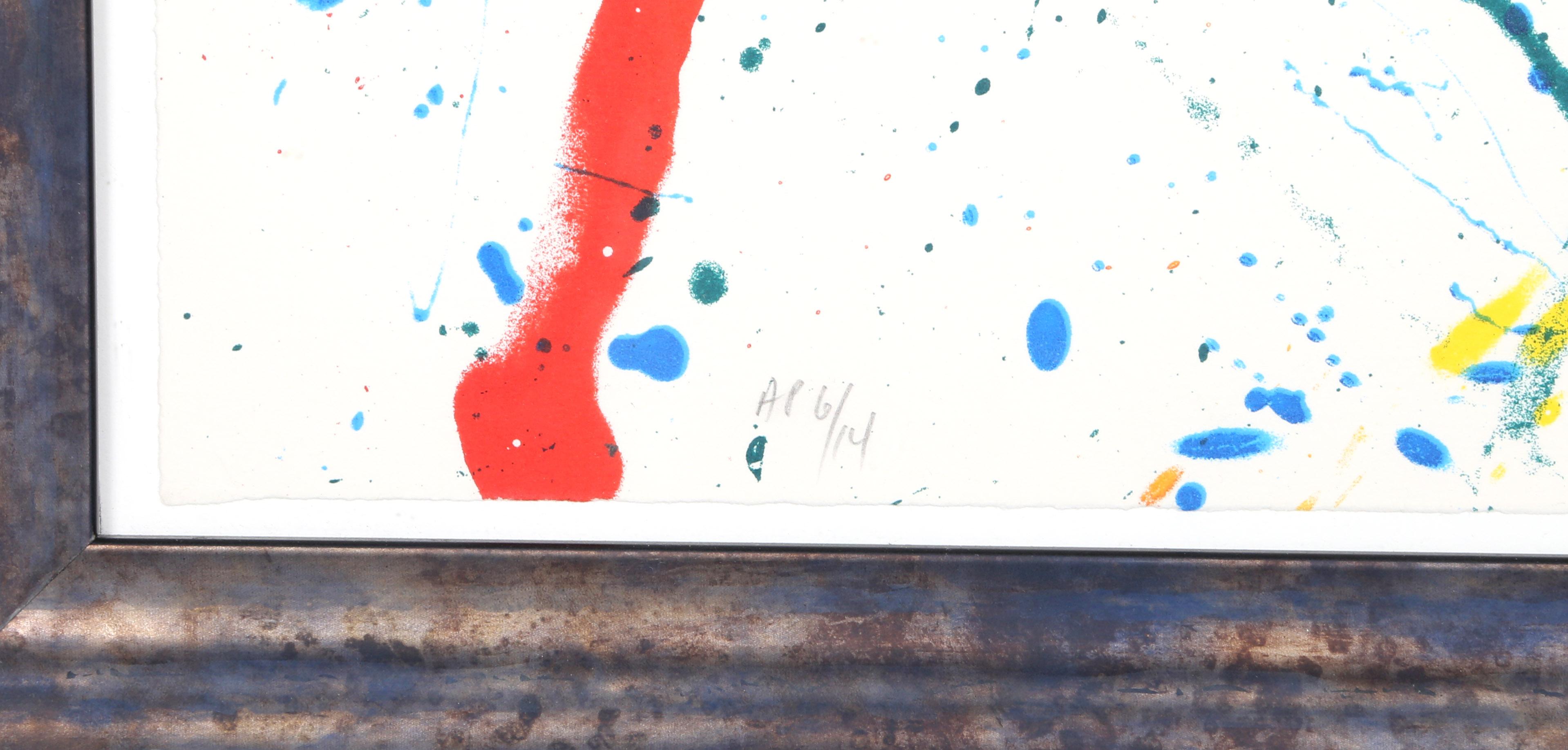 Abstrakt-expressionistischer Siebdruck des King Corpse von Sam Francis im Angebot 1