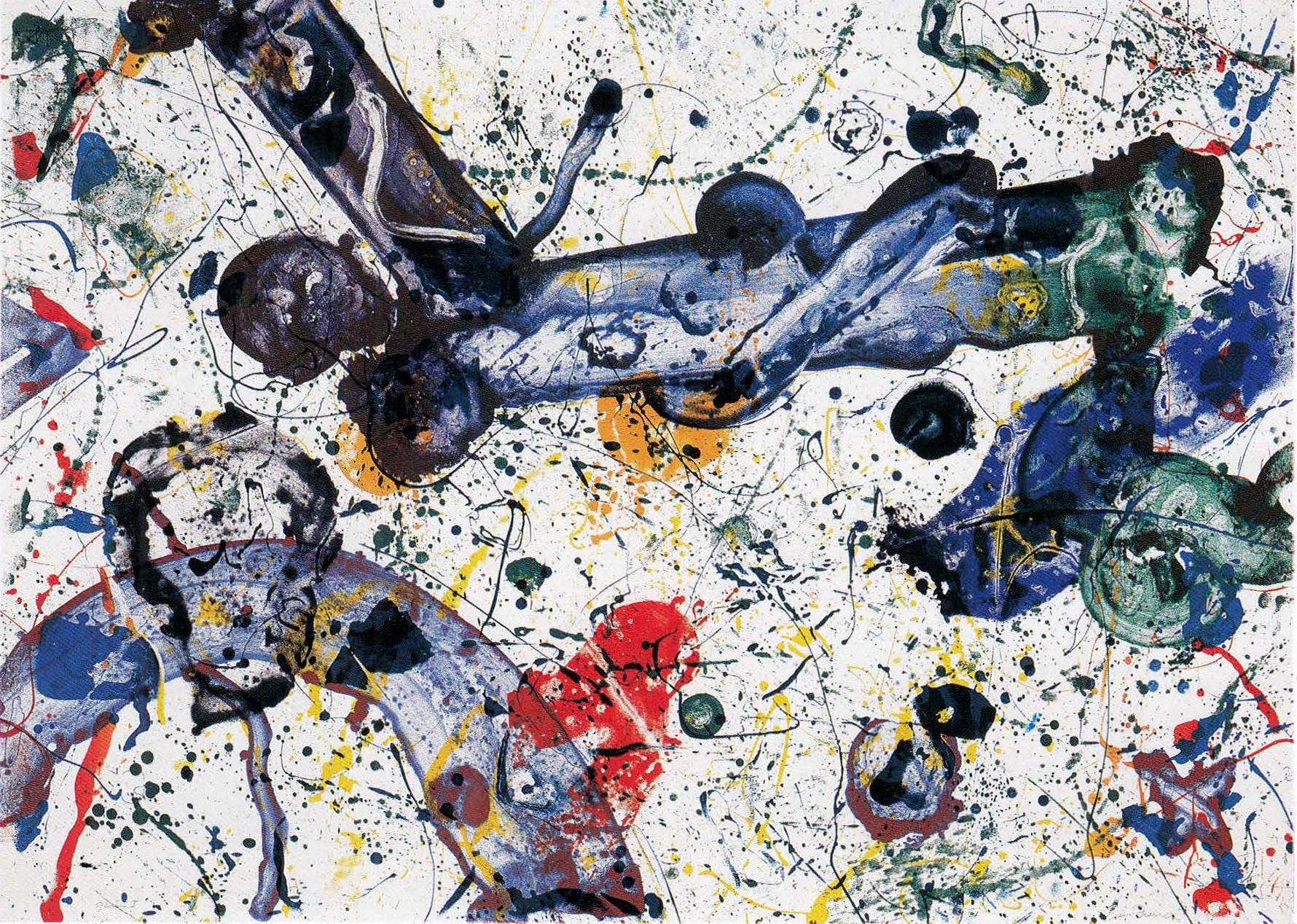Abstrakt-expressionistischer Siebdruck des King Corpse von Sam Francis im Angebot 3