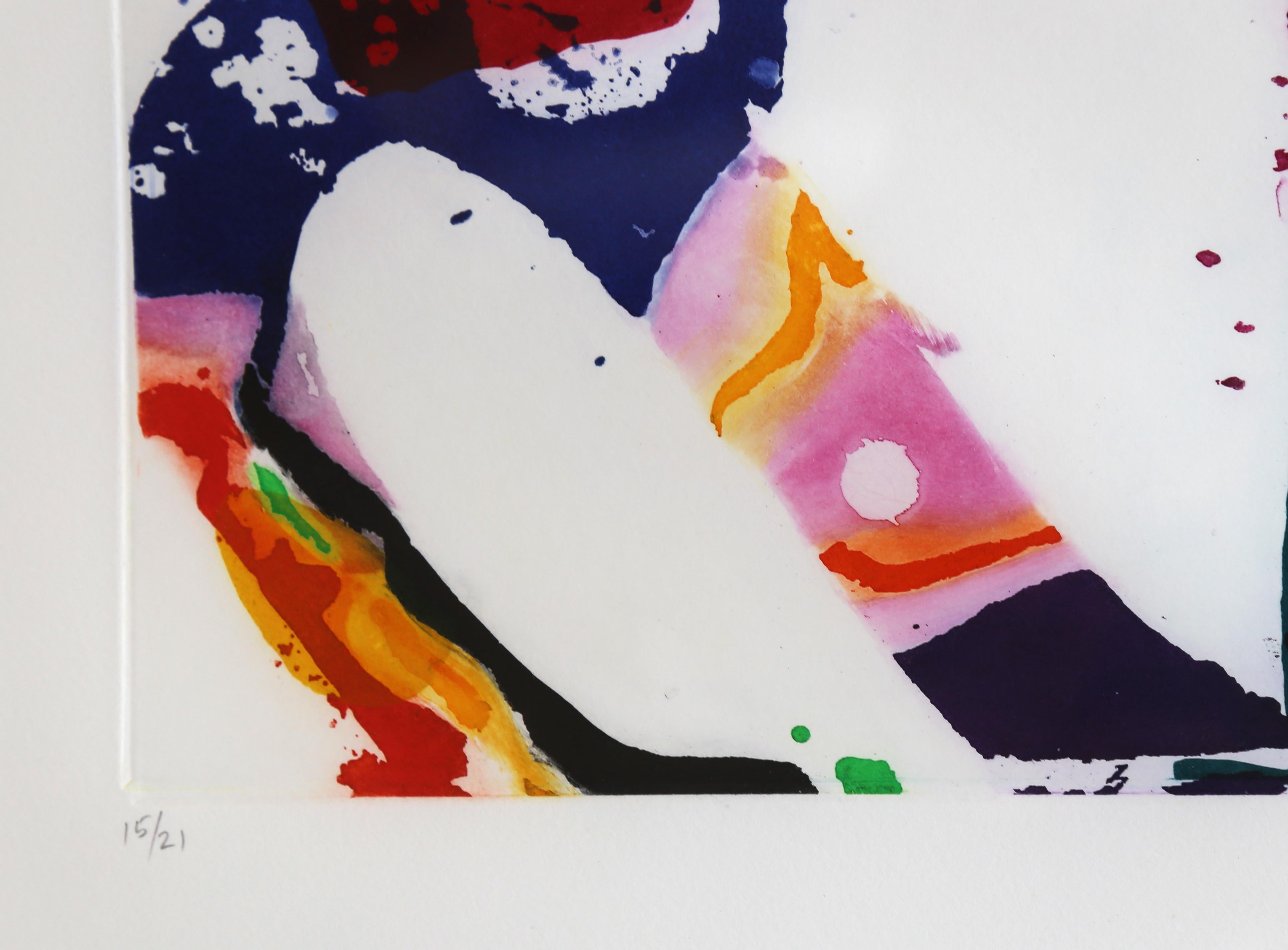 Large Color Abstract Aquatint by Sam Francis SFE-089 1