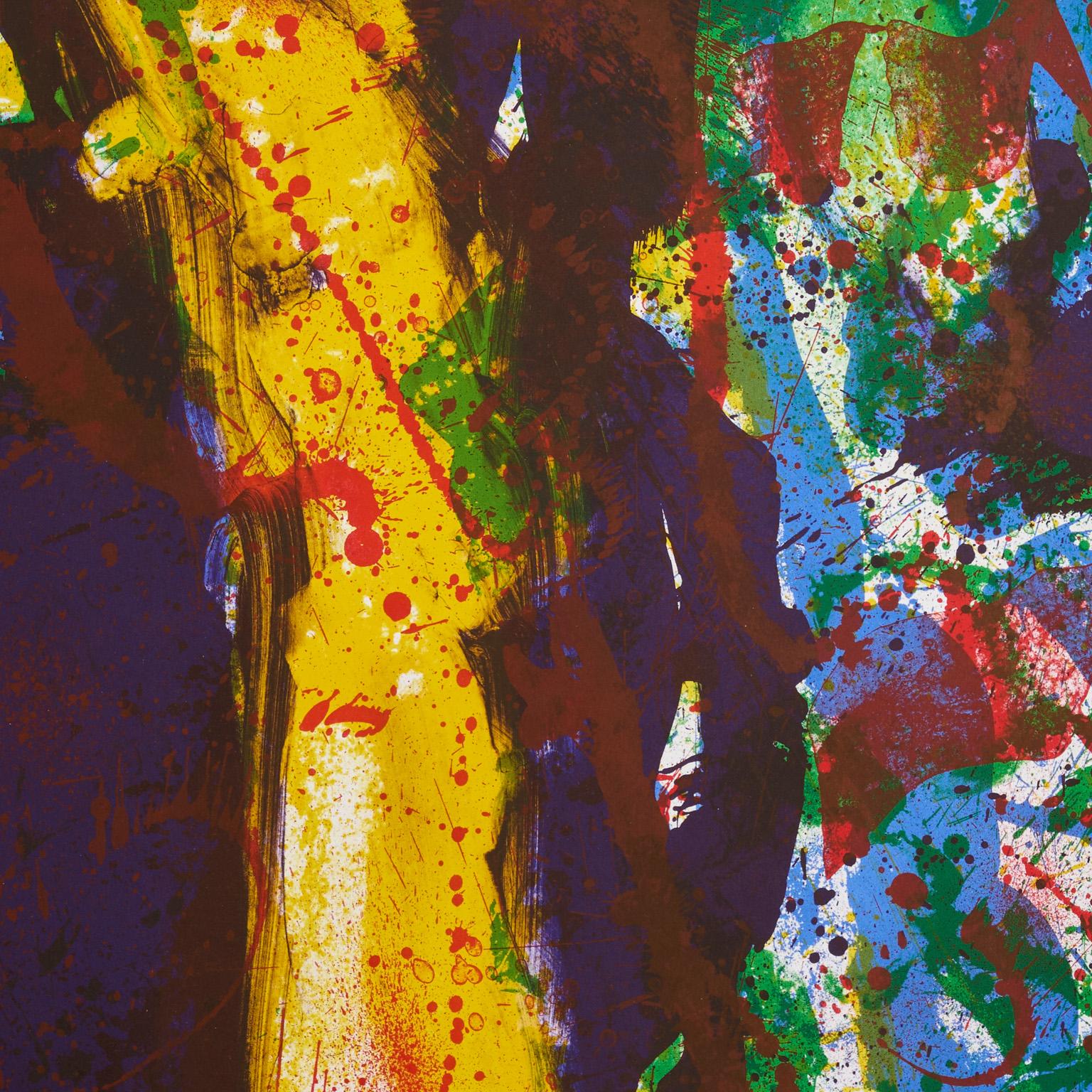Lemon/Plum - Abstract Print by Sam Francis