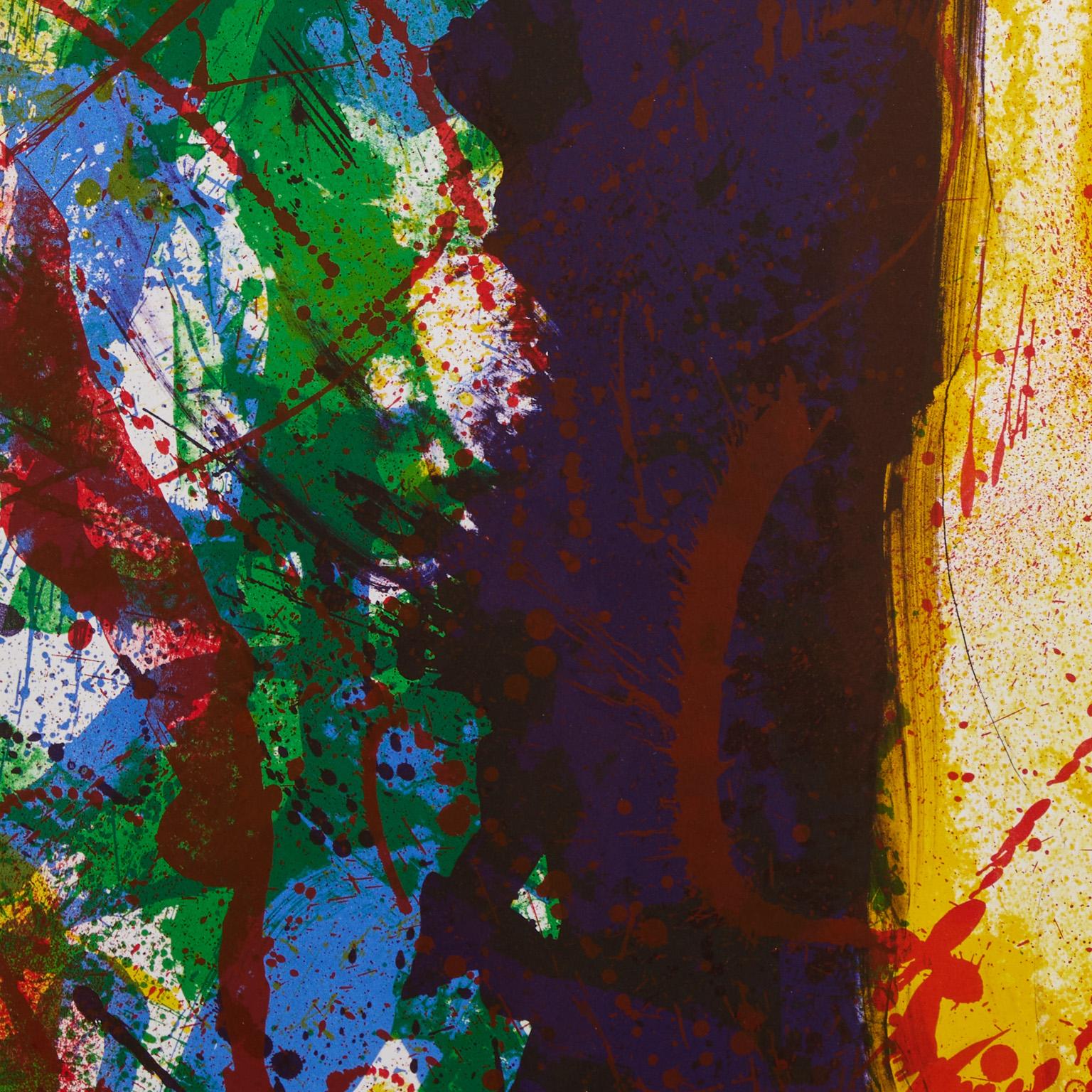 Lemon/Plum - Beige Abstract Print by Sam Francis