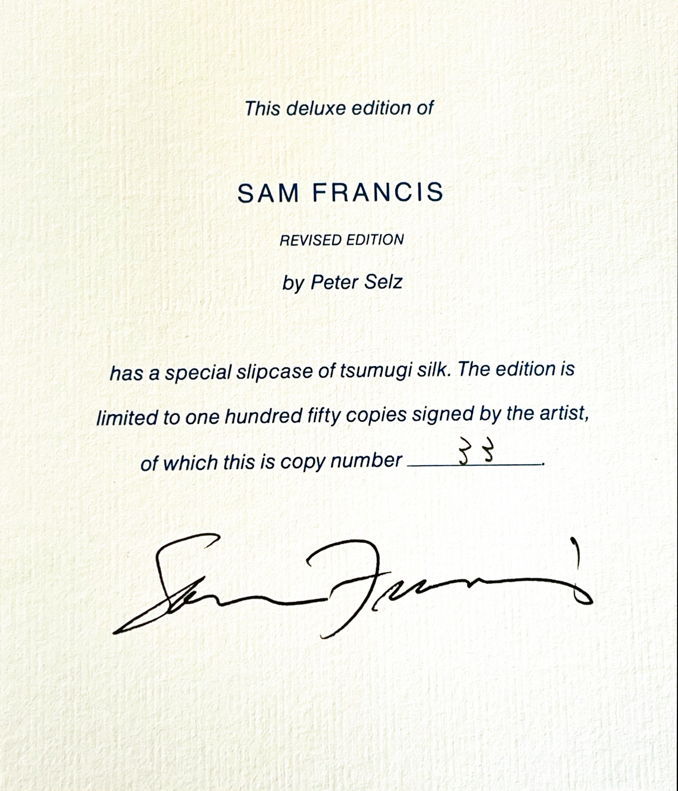 Limited Signed Deluxe Monograph with Slipcase (signed & numbered by Sam Francis) For Sale 1