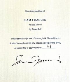 Monografía de lujo limitada y firmada con estuche (firmada y numerada por Sam Francis)