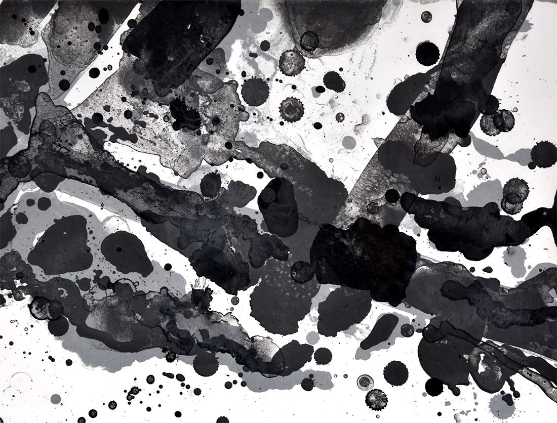 Metal Field - Black Abstract Print by Sam Francis
