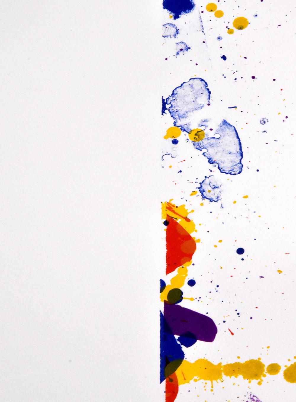 People's Jade, 1971 - White Abstract Print by Sam Francis