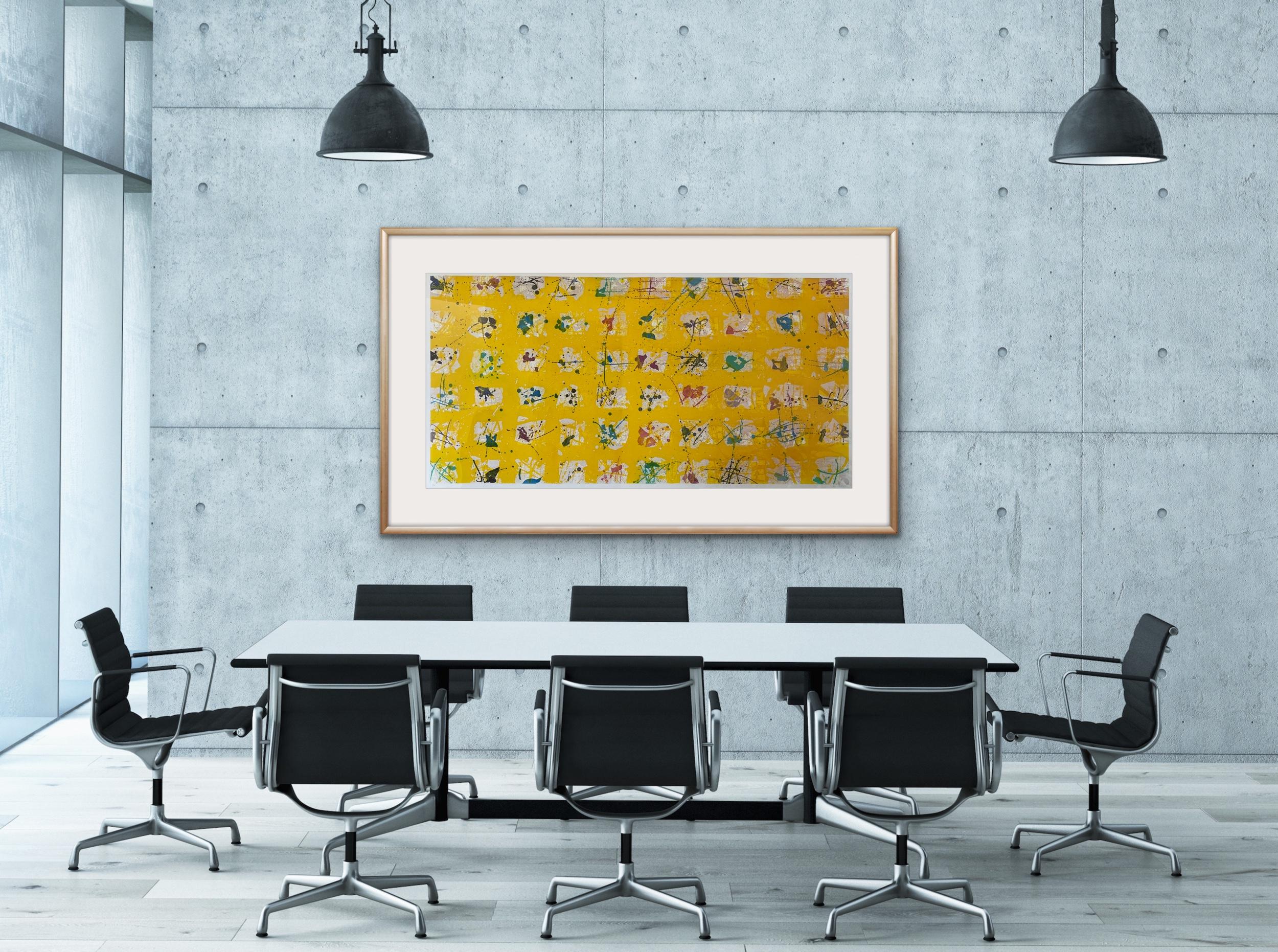 Sam Francis, Pioggia d'Oro: Le Cinque Stagioni (Golden Rain) 1988 Color Aquatint 14