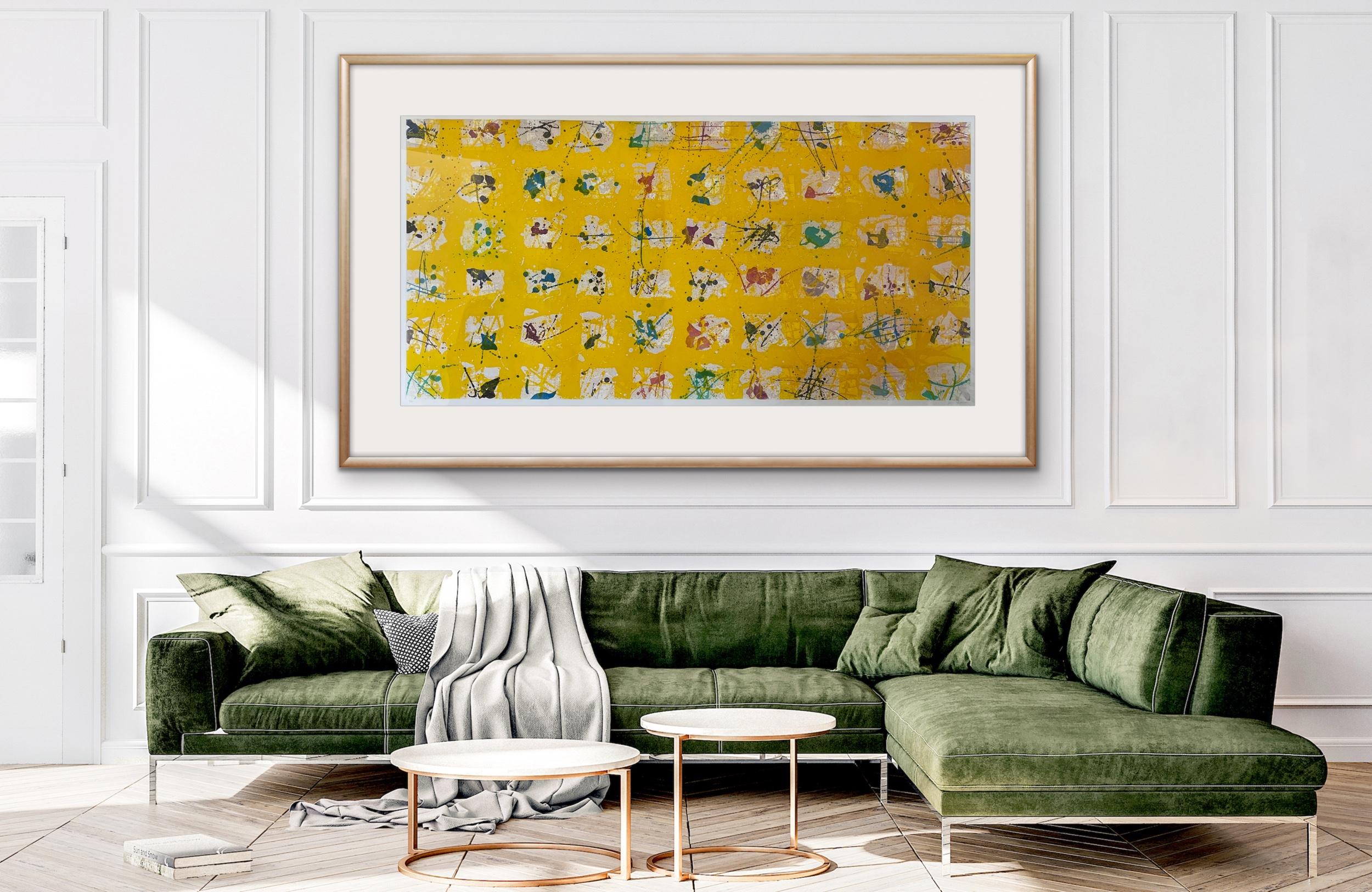 Sam Francis, Pioggia d'Oro: Le Cinque Stagioni (Golden Rain) 1988 Color Aquatint 15