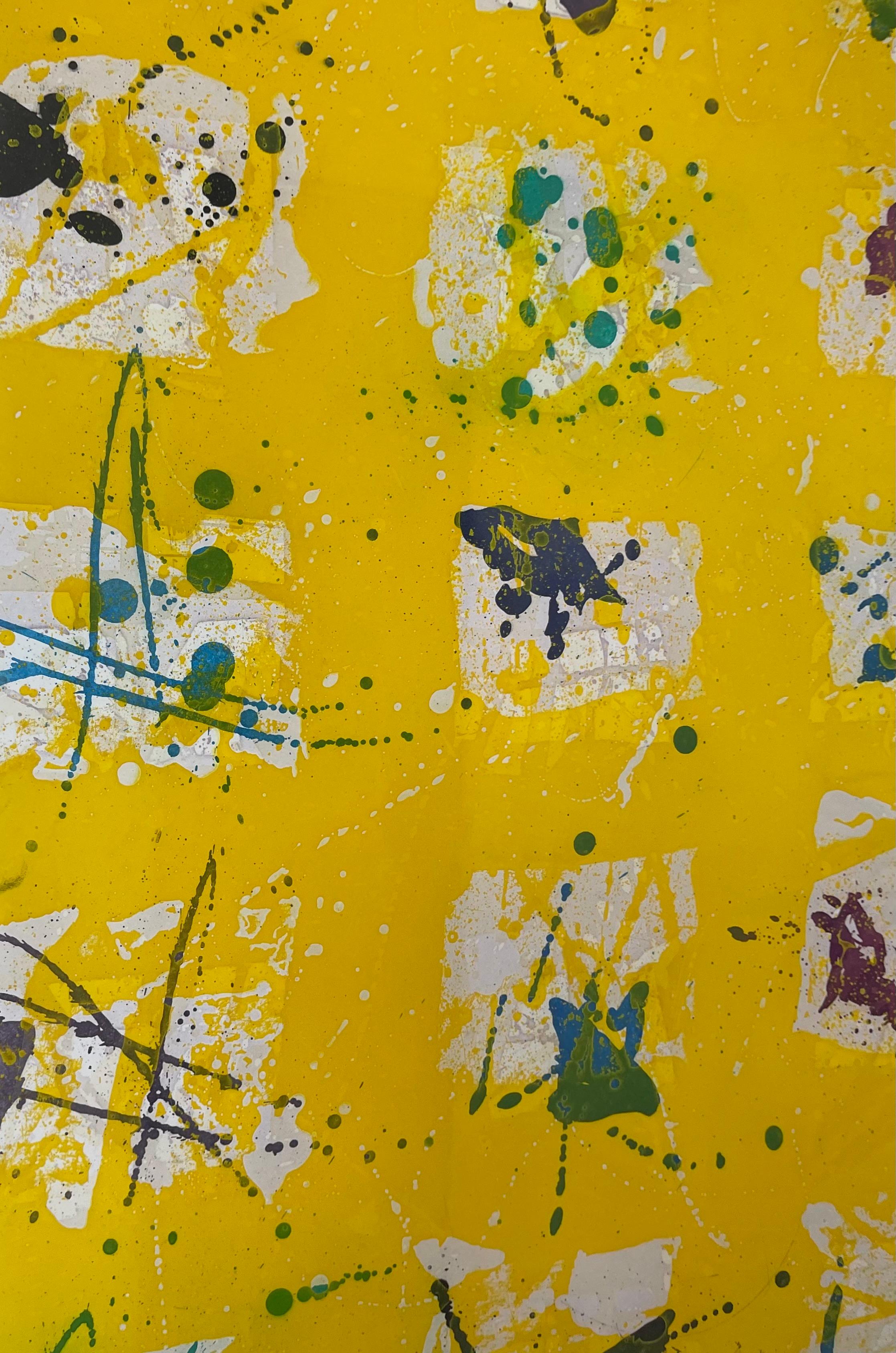 Sam Francis, Pioggia d'Oro: Le Cinque Stagioni (Golden Rain) 1988 Color Aquatint 16
