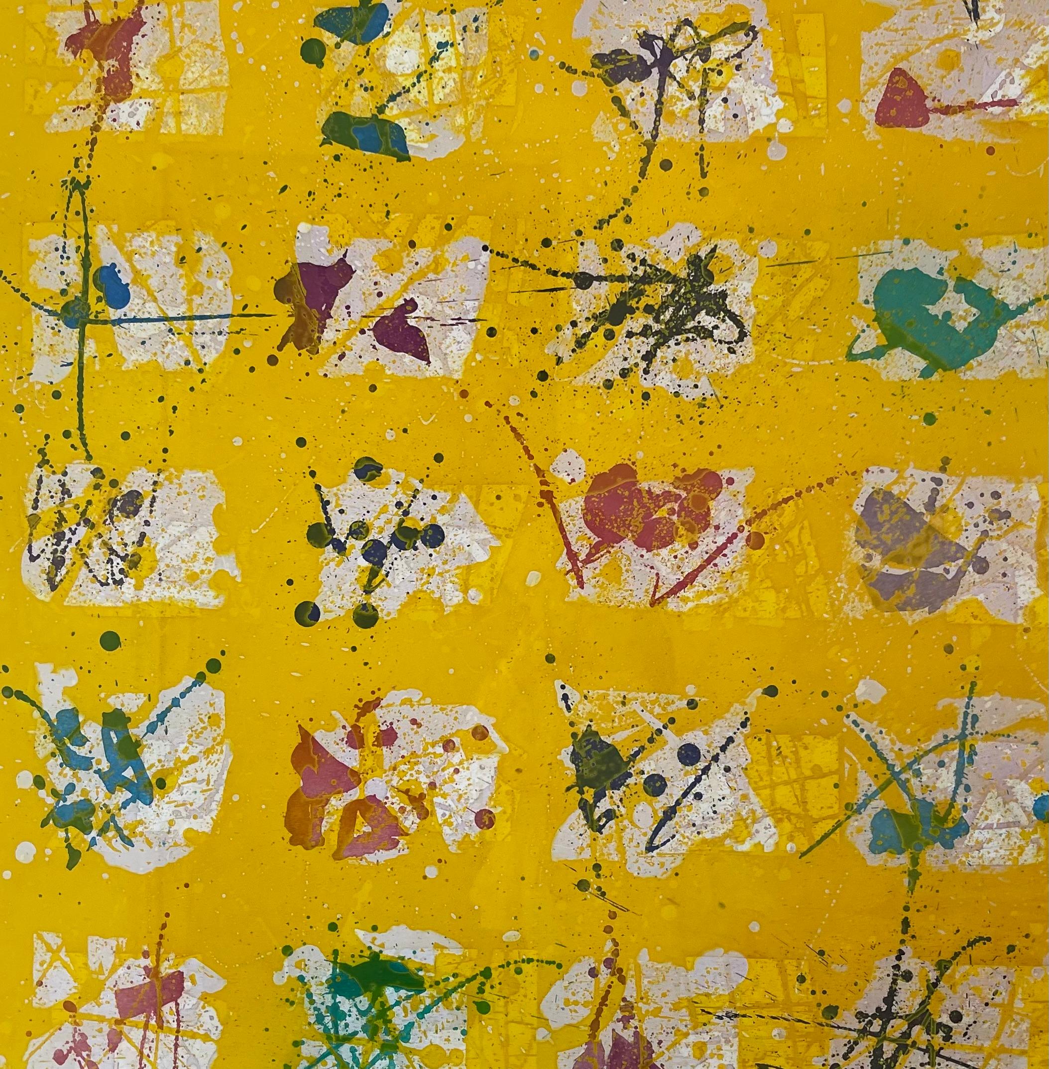 Sam Francis, Pioggia d'Oro: Le Cinque Stagioni (Golden Rain) 1988 Color Aquatint 17